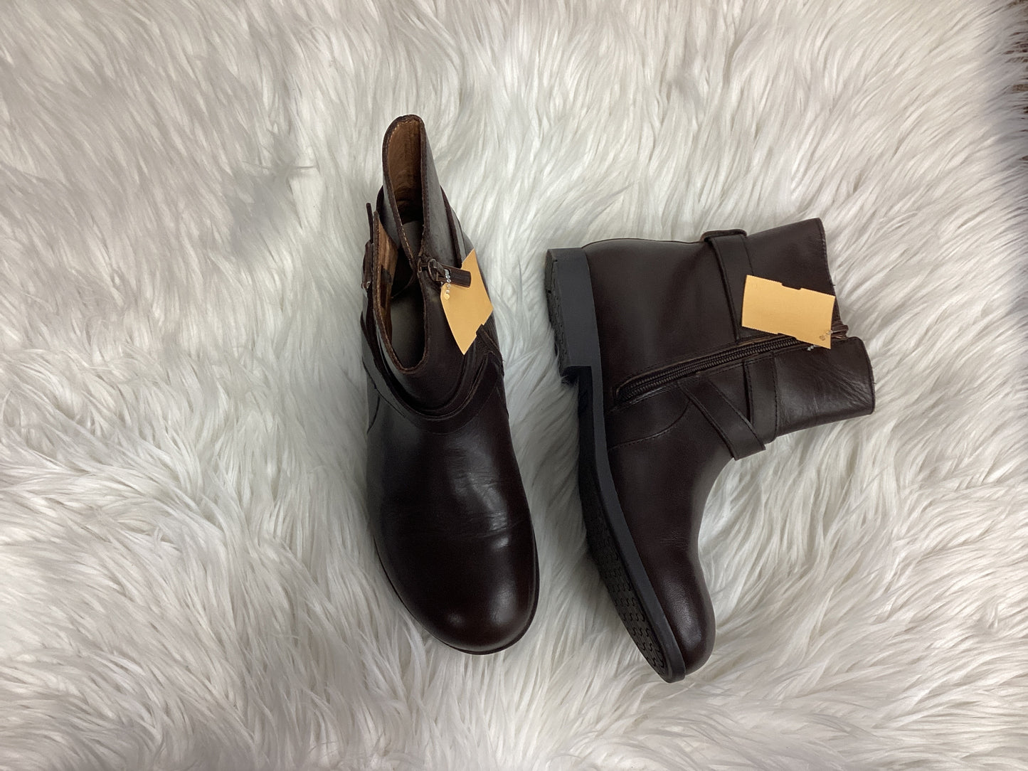 Boots Ankle Flats By Birkenstock In Brown, Size:8