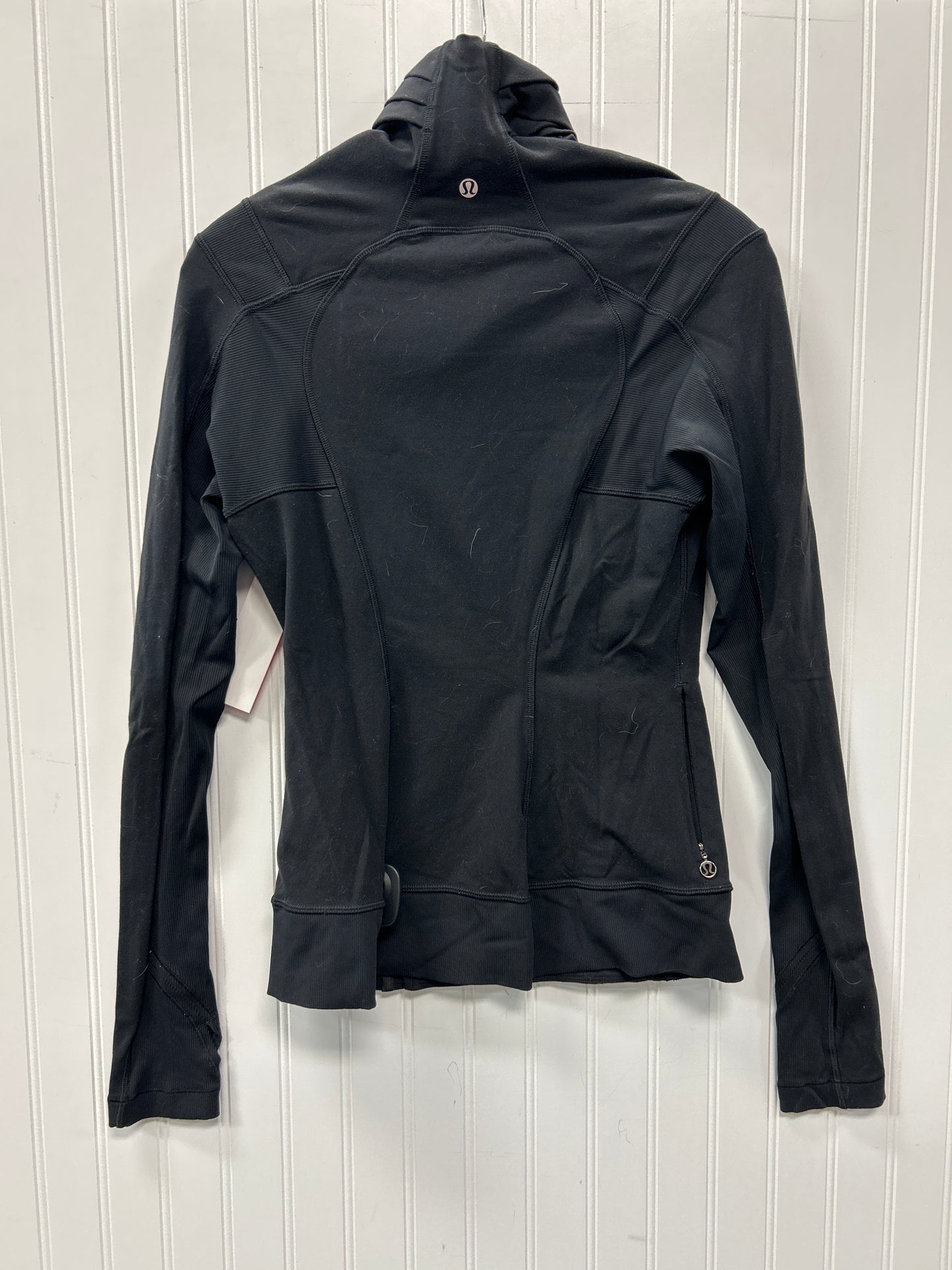 Athletic Jacket By Lululemon In Black, Size:6
