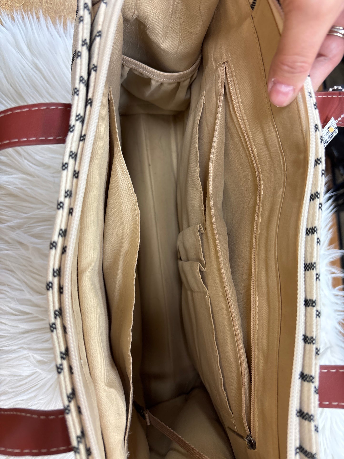 Handbag By Cmc In White, Size:Medium
