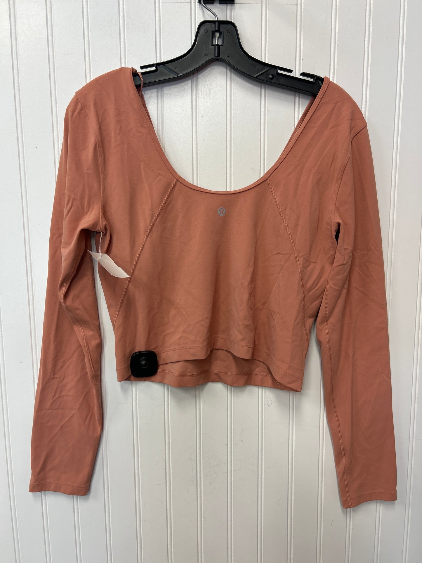 Athletic Top Ls Collar By Lululemon In Orange, Size:S