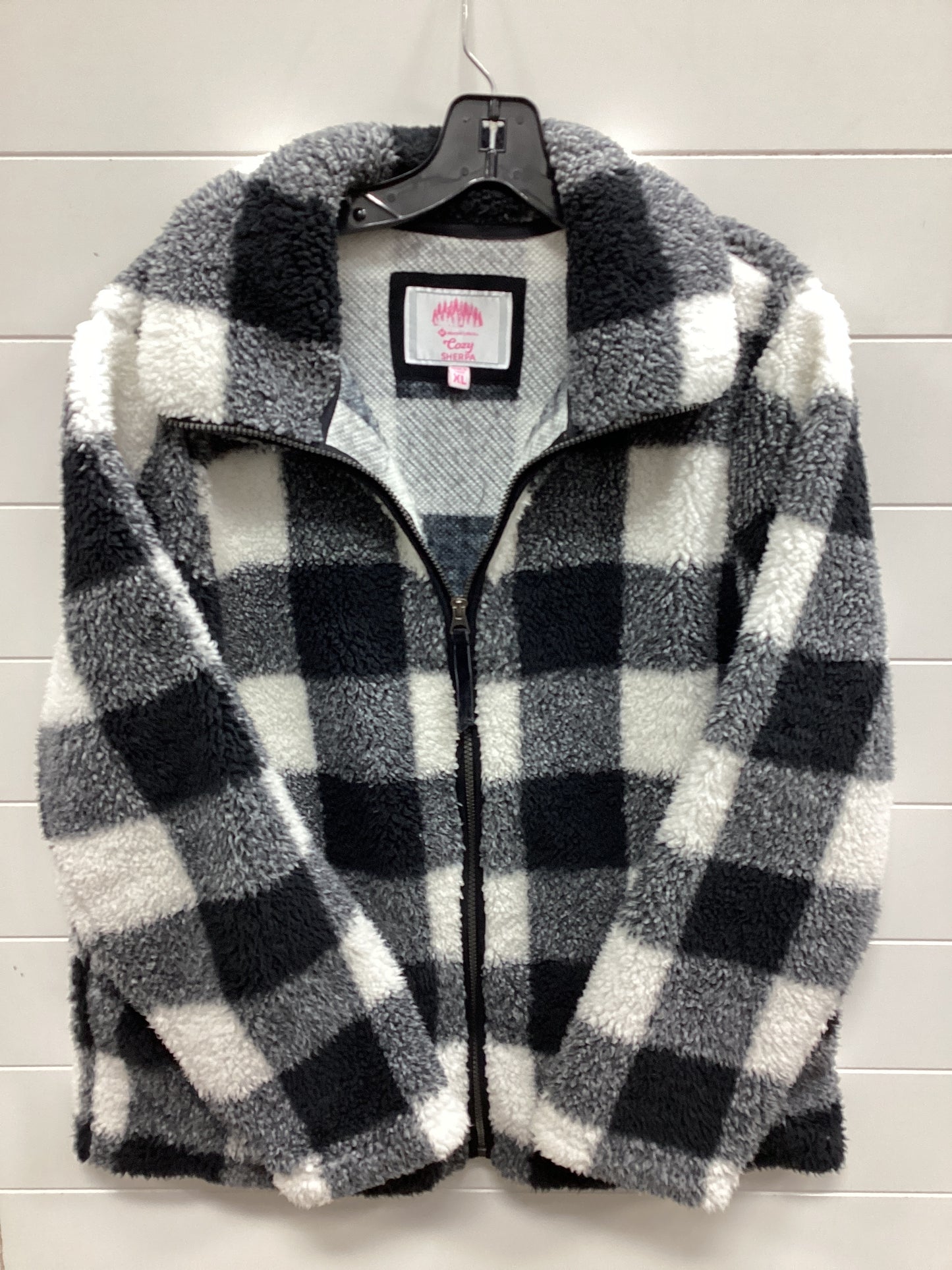 Jacket Fleece By Members Mark In Black & White, Size:Xl