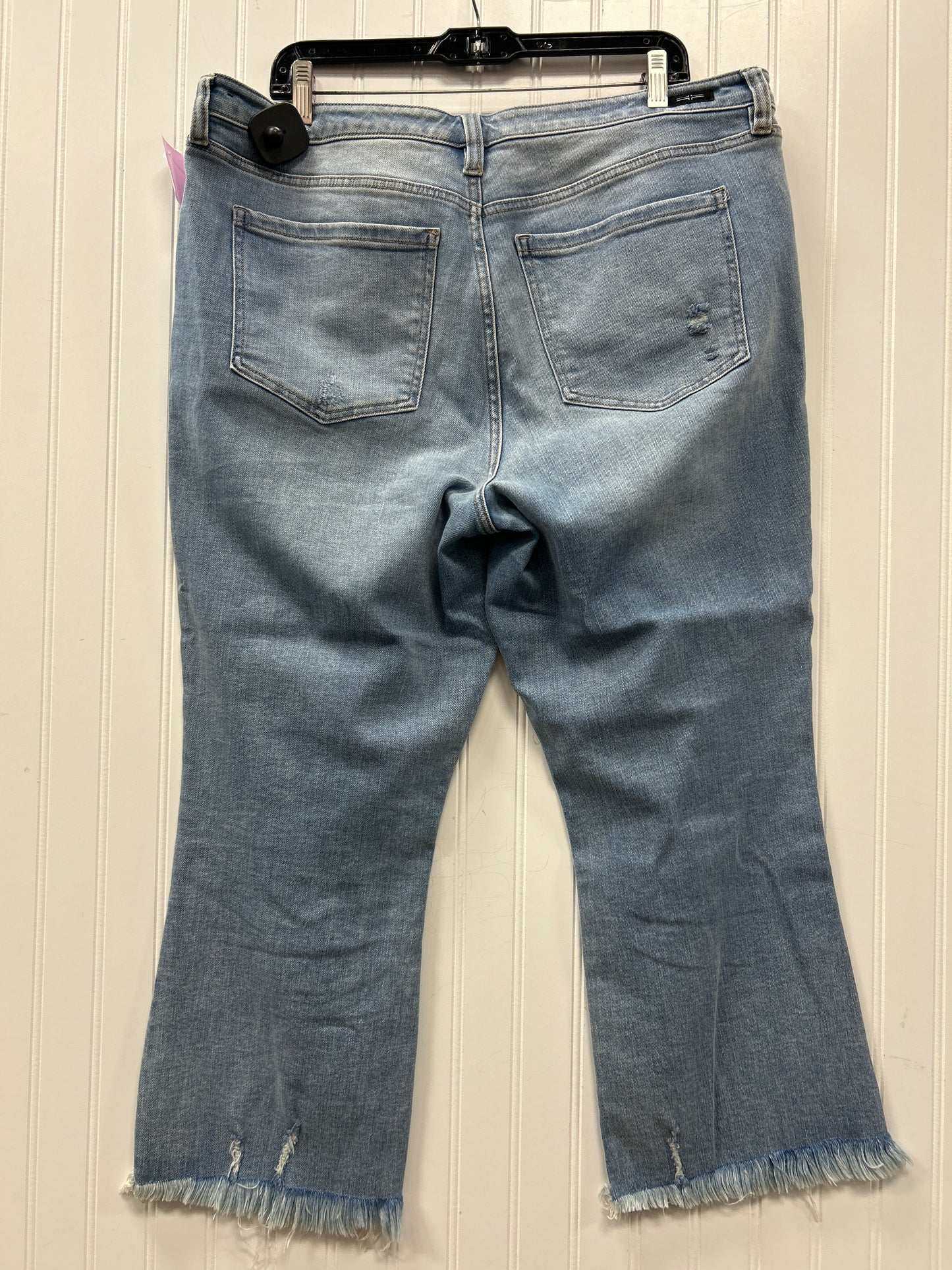 Jeans Straight By Liverpool In Blue Denim, Size:16