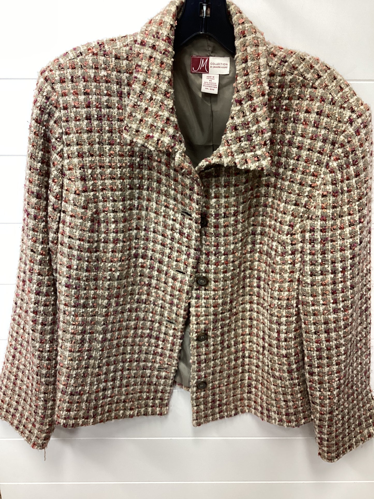 Blazer By Jm Collections In Multi, Size:14