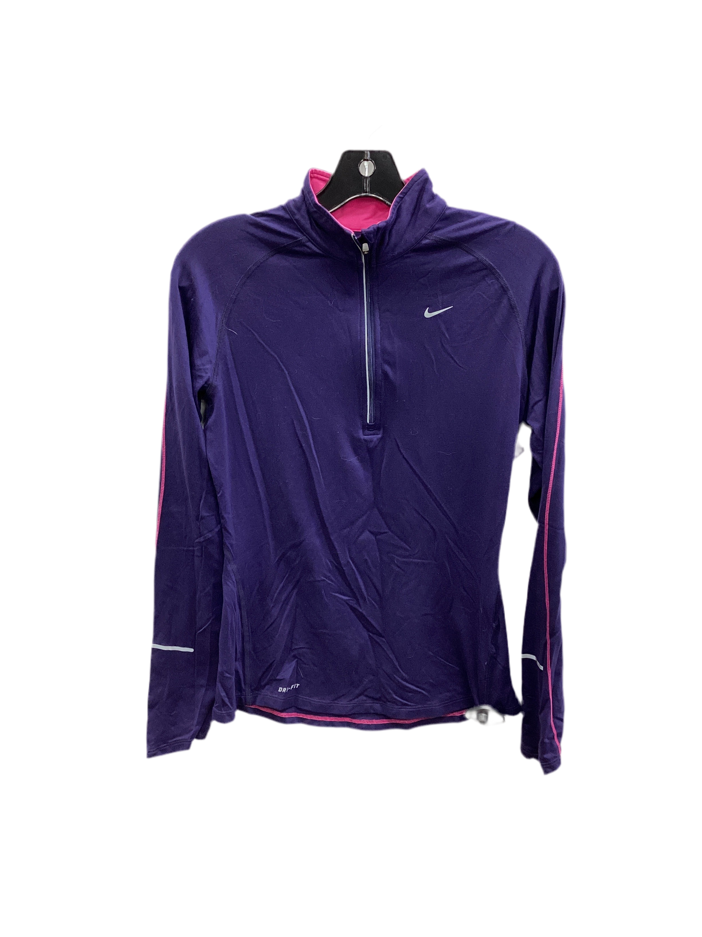 Athletic Top Ls Collar By Nike Apparel In Purple, Size:S