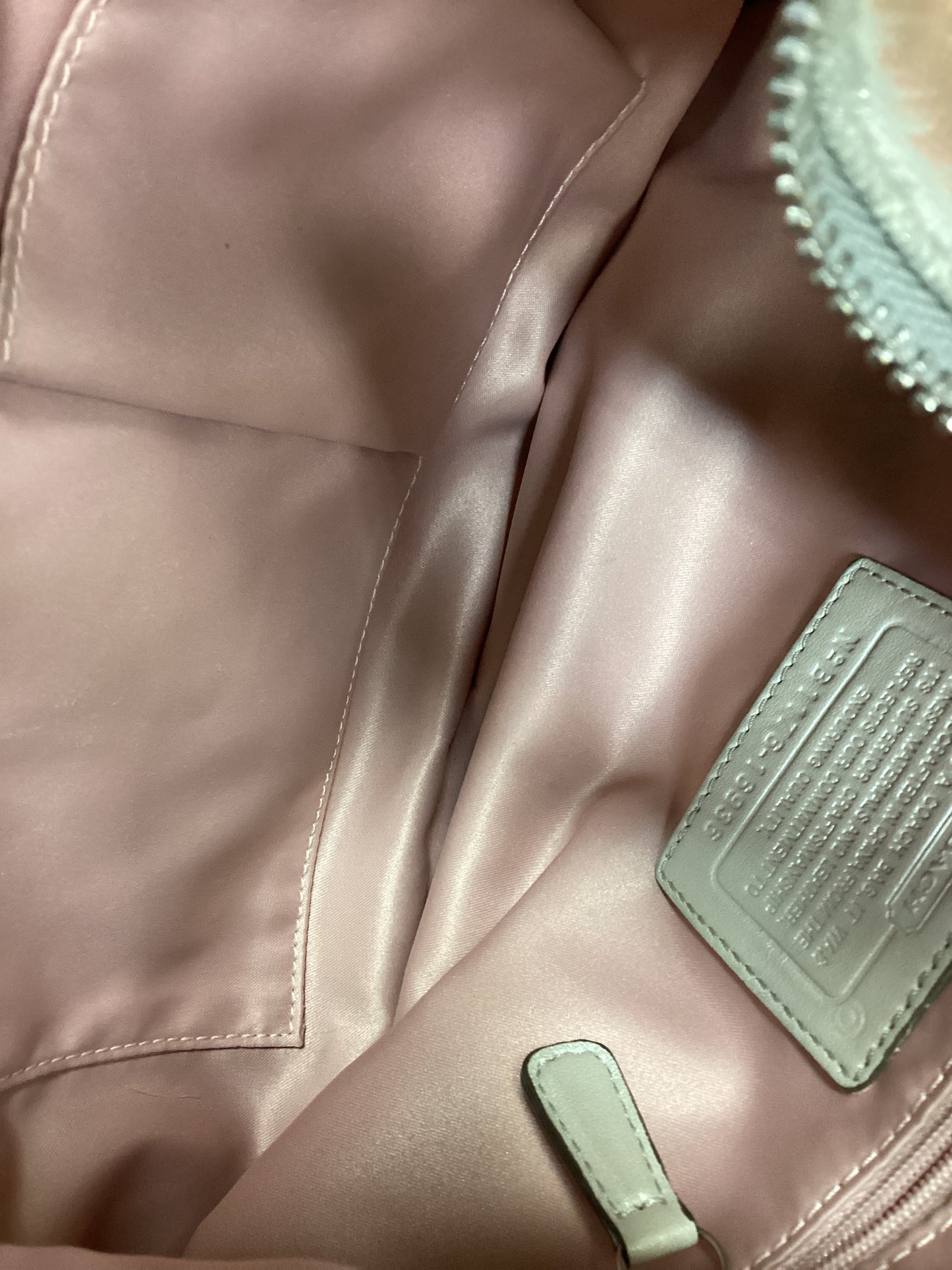 Handbag Designer By Coach In Cream, Size:Large