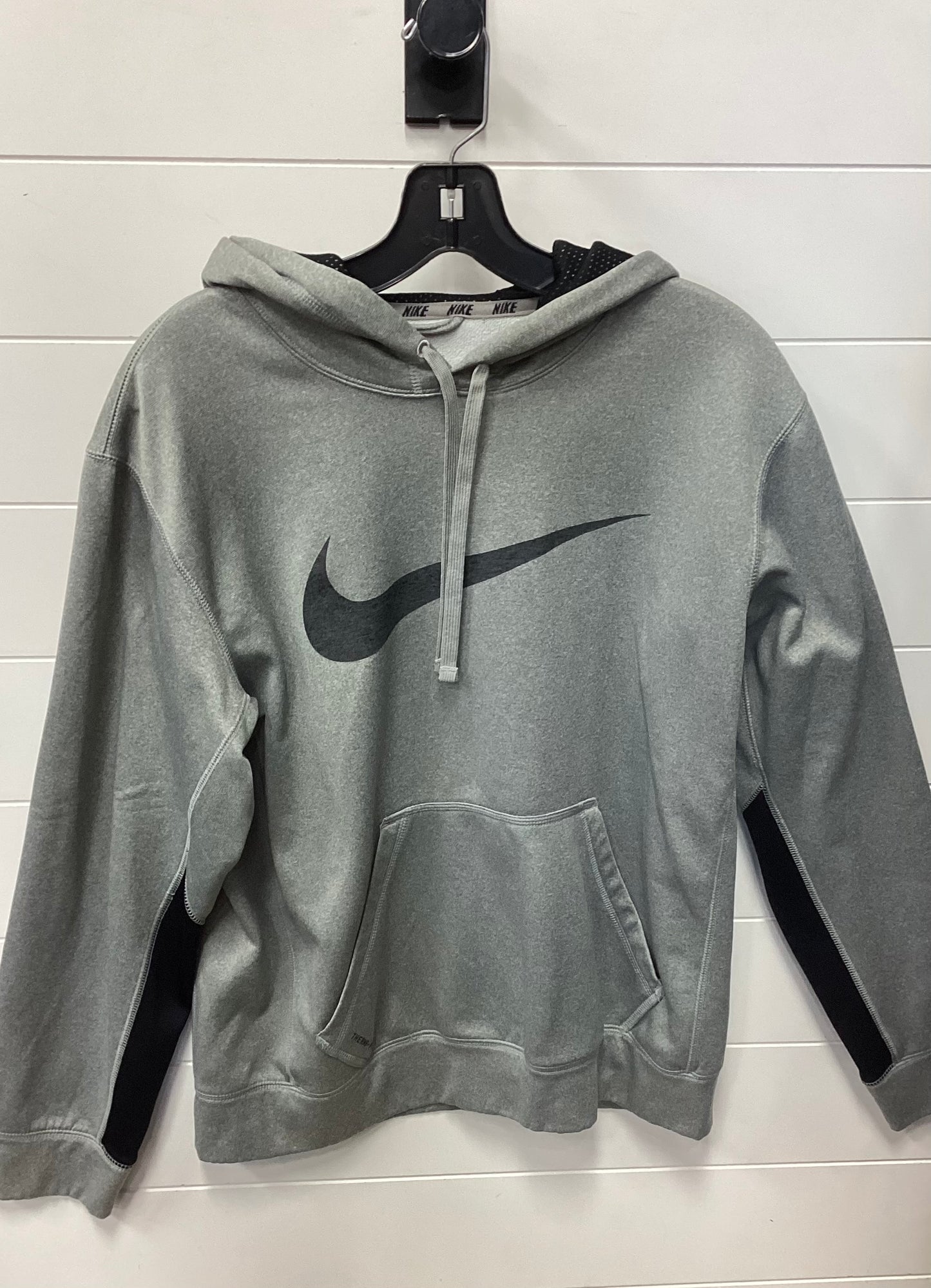 Athletic Sweatshirt Hoodie By Nike Apparel In Grey, Size:S