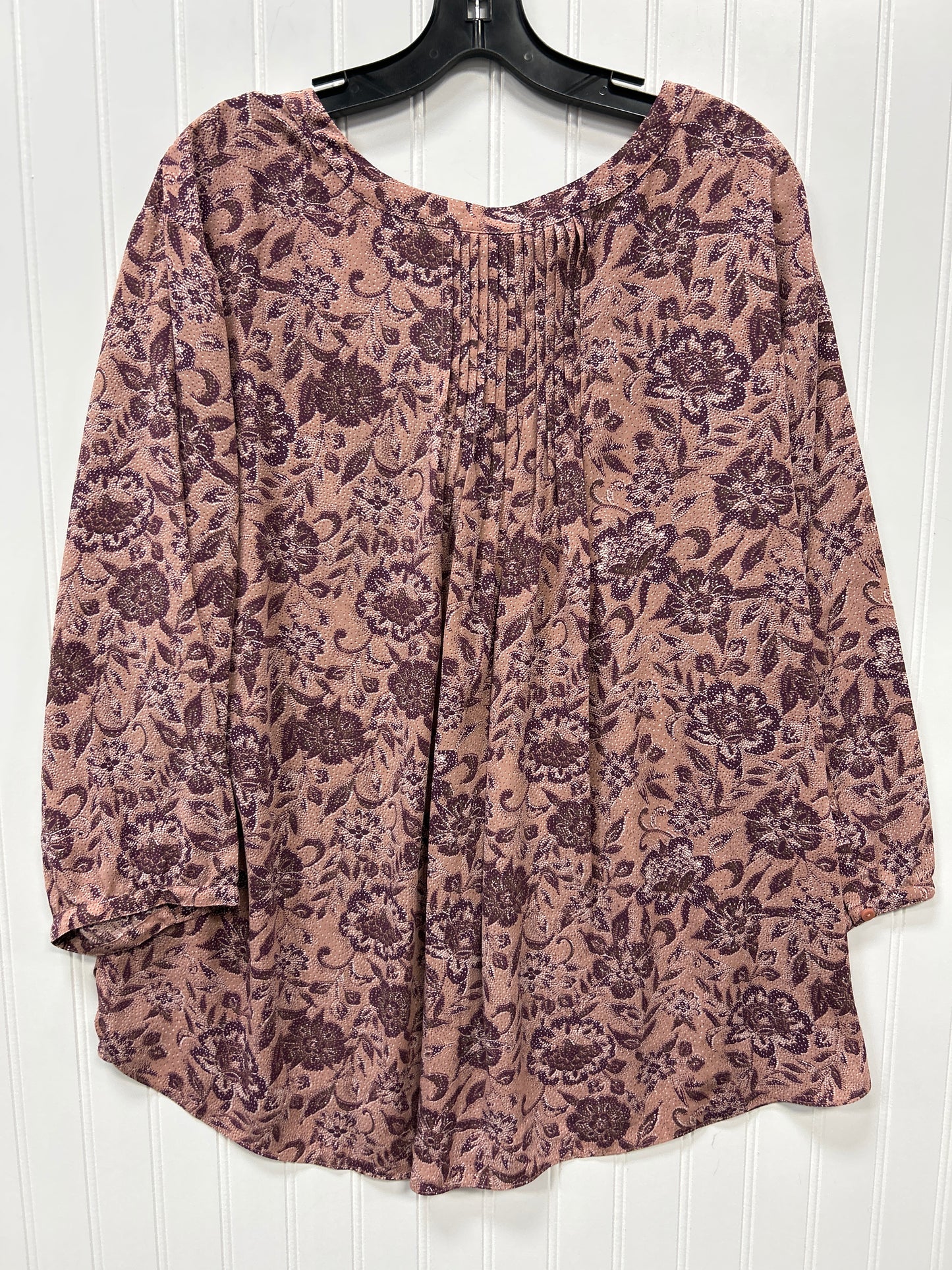 Top Ls By Not Your Daughters Jeans In Pink & Purple, Size:2X