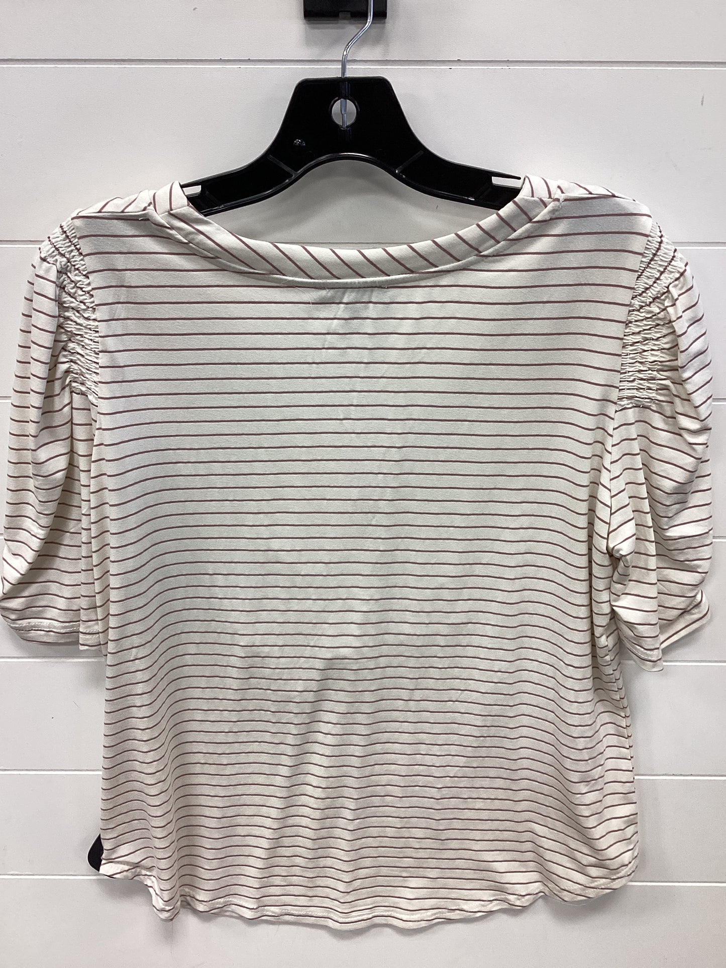 Top Ss By Modern Works In Cream & Tan, Size:L