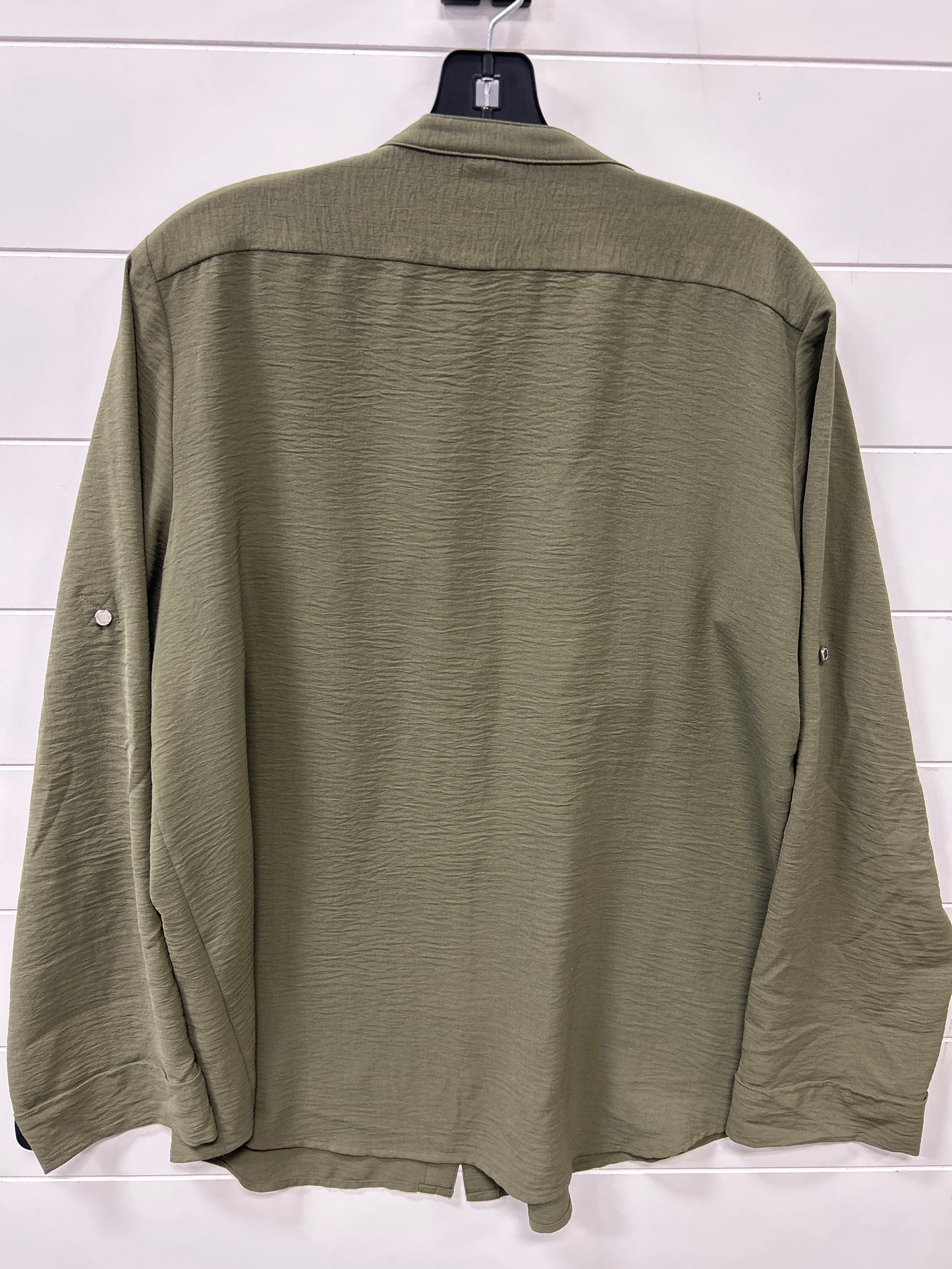 Top Ls By Calvin Klein In Green, Size:L