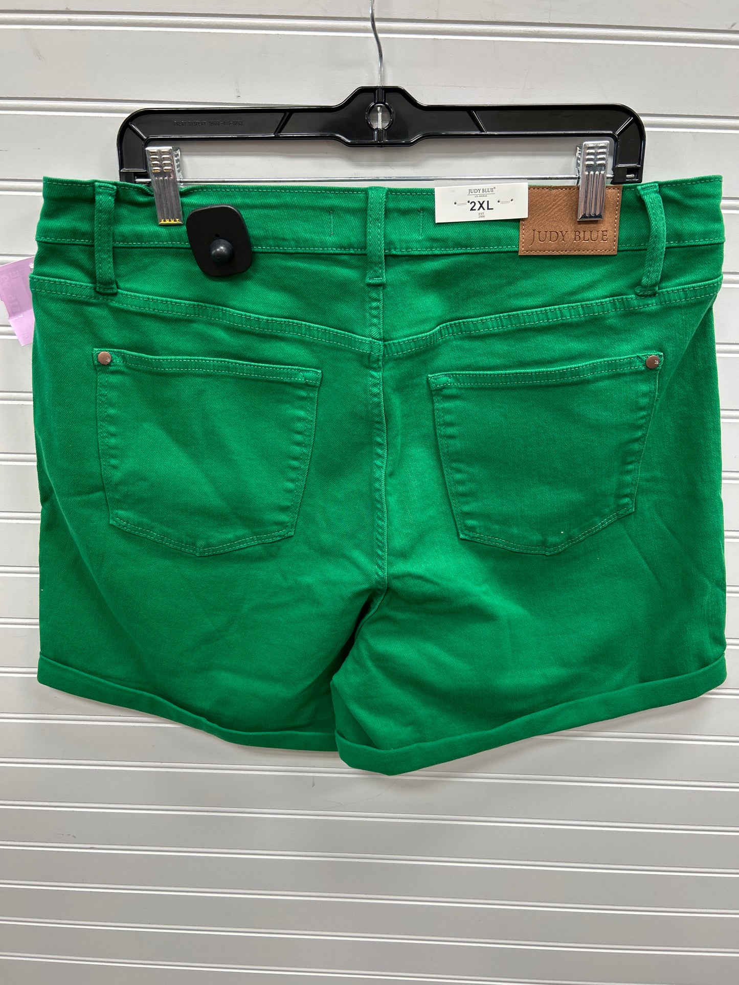 Shorts By Judy Blue In Green Denim, Size:22