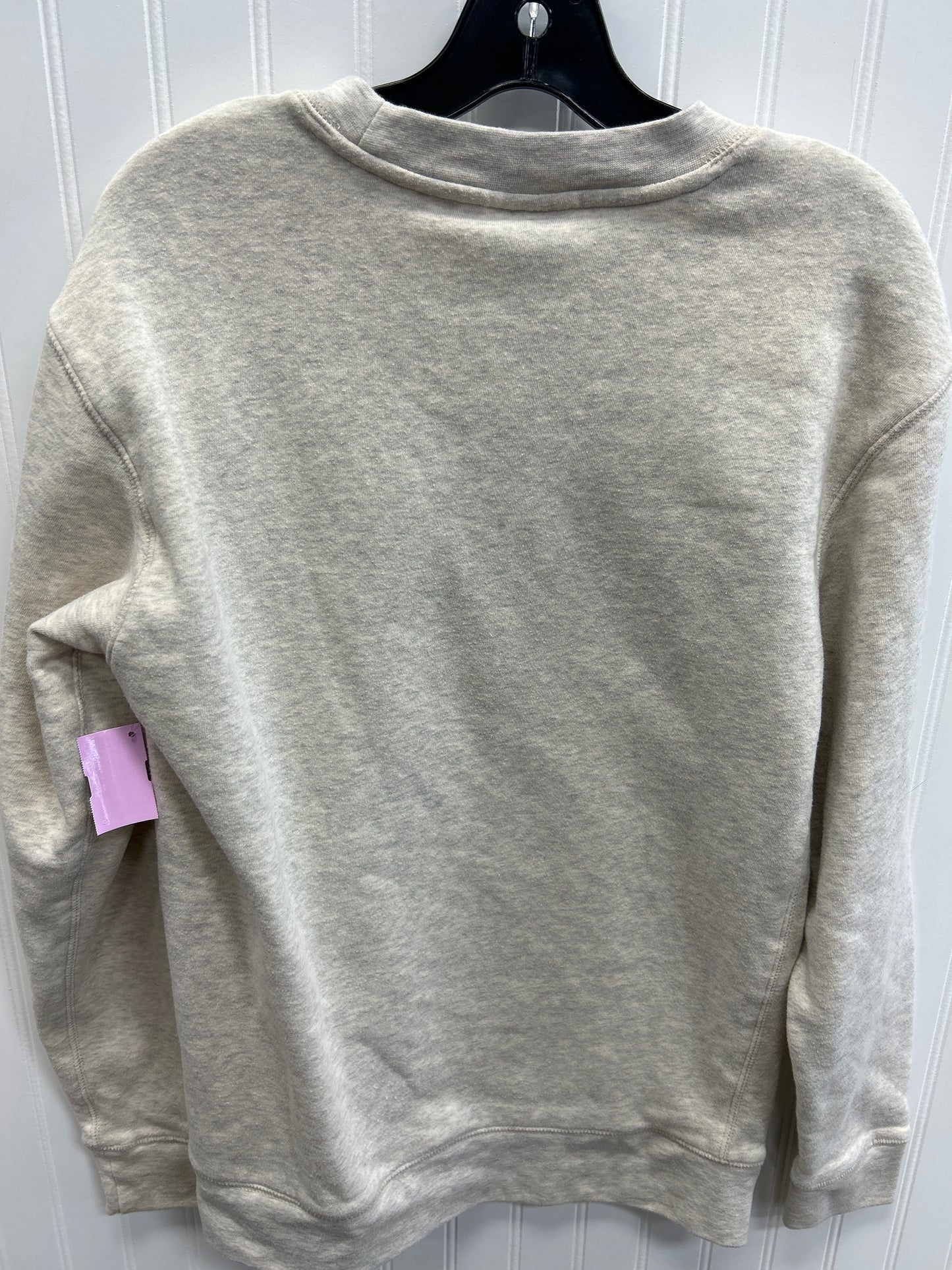 Athletic Sweatshirt Collar By Champion In Cream, Size:M