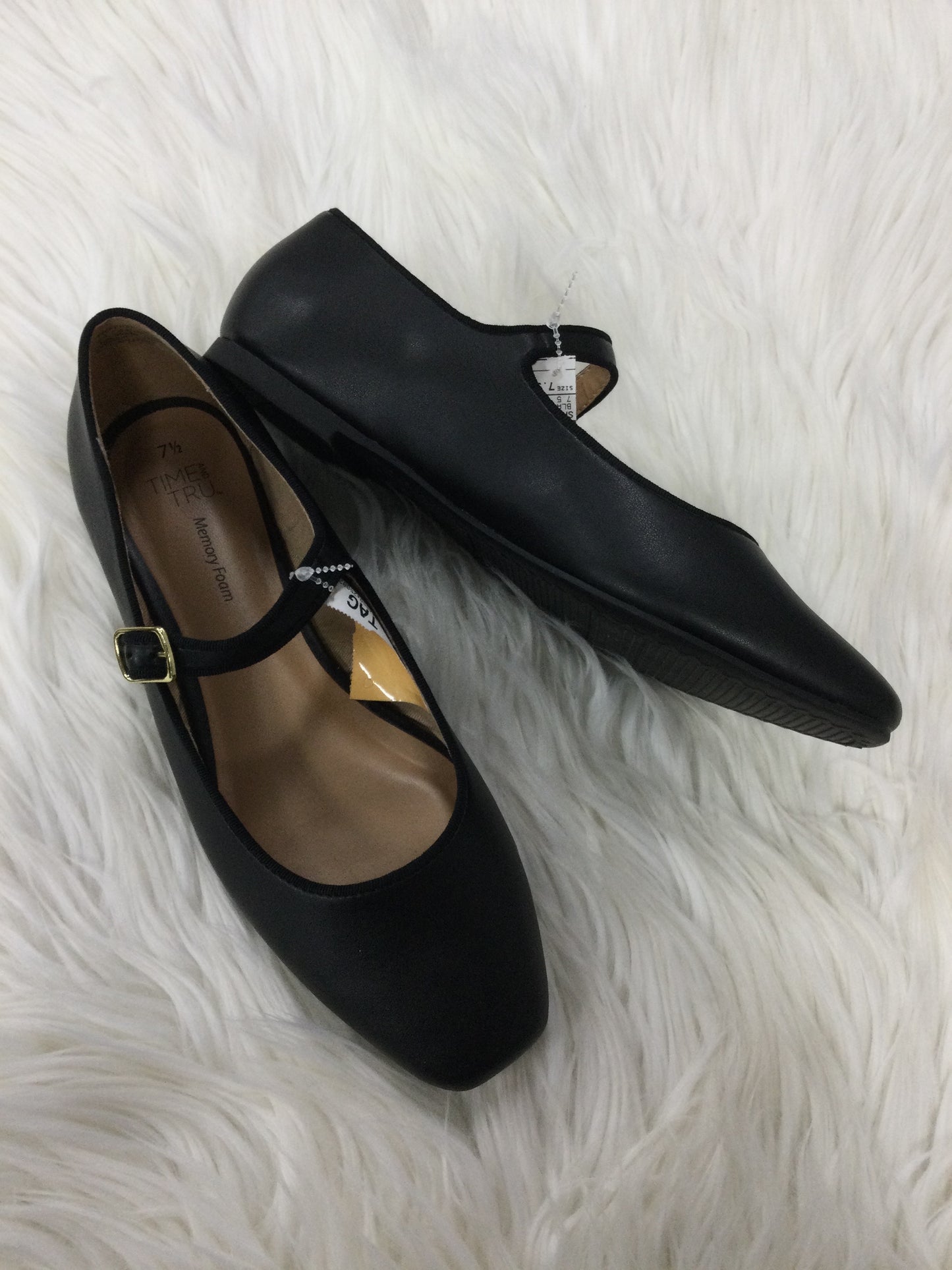 Shoes Flats By Time And Tru In Black, Size:7.5