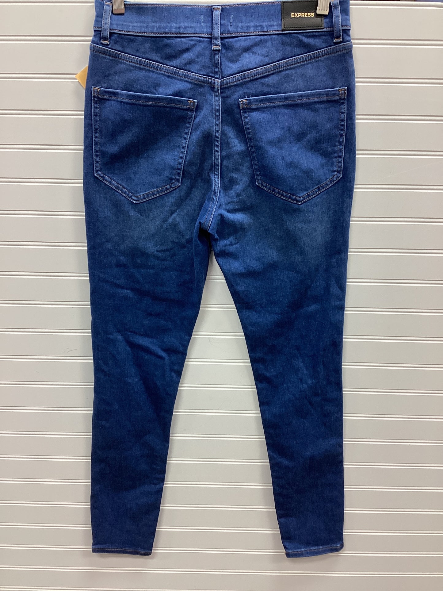 Jeans Skinny By Express In Blue Denim, Size:4