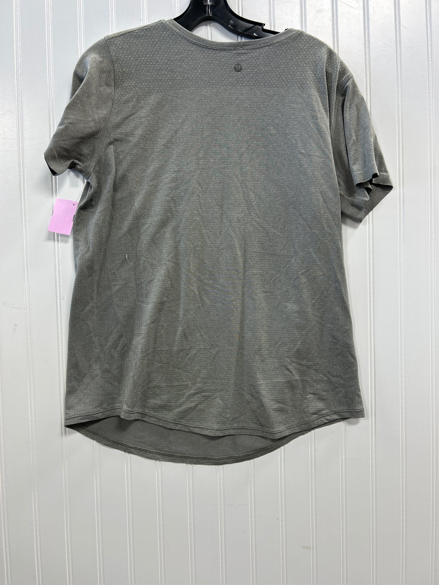 Athletic Top Ss By Lululemon In Grey, Size:14