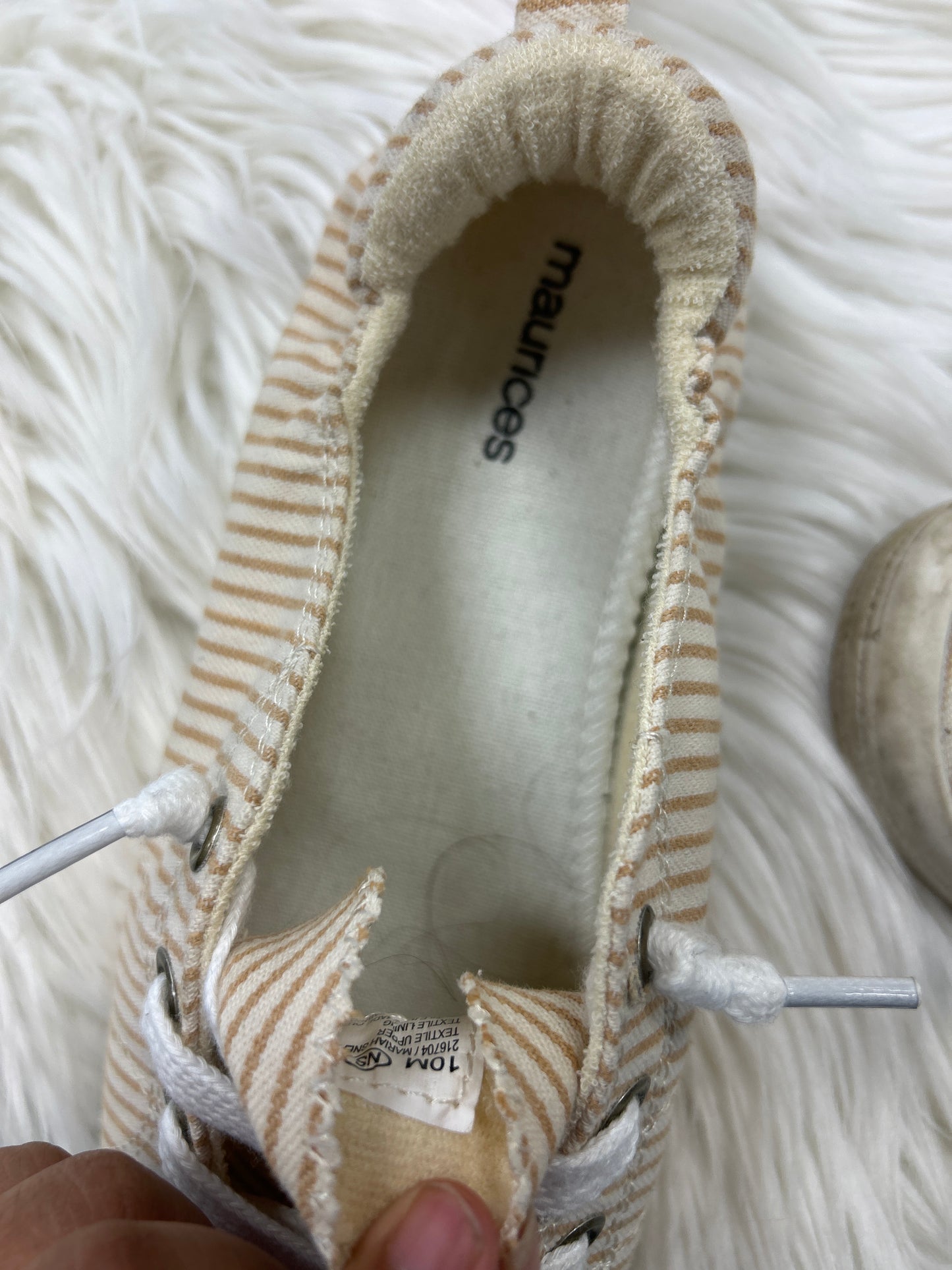 Shoes Flats By Maurices In White & Yellow, Size:10