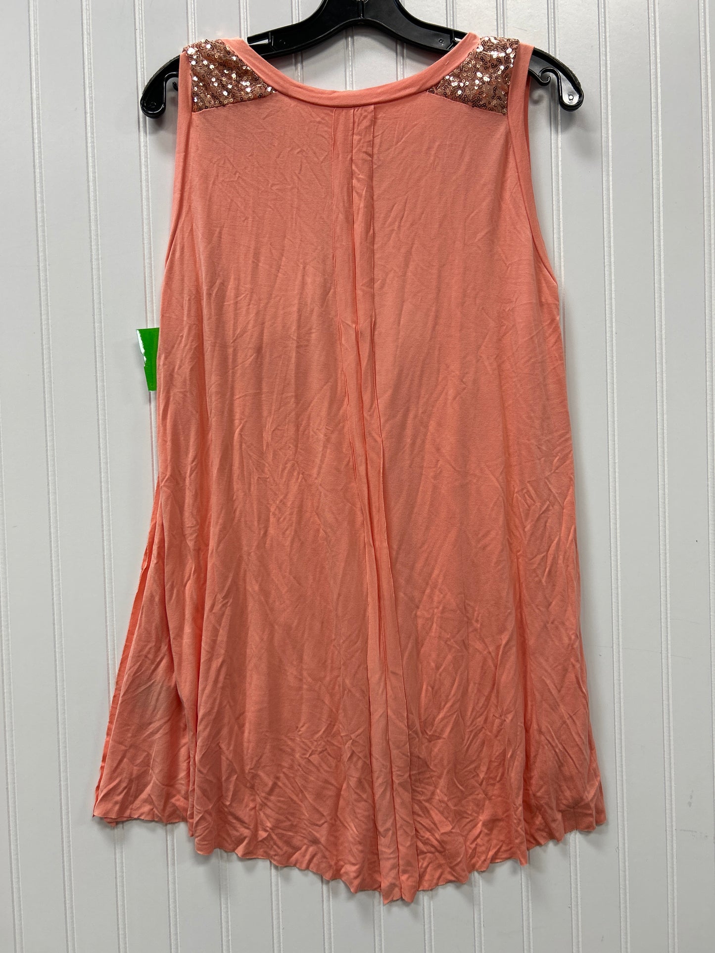 Top Sleeveless Tunic By Pol In Peach, Size:S