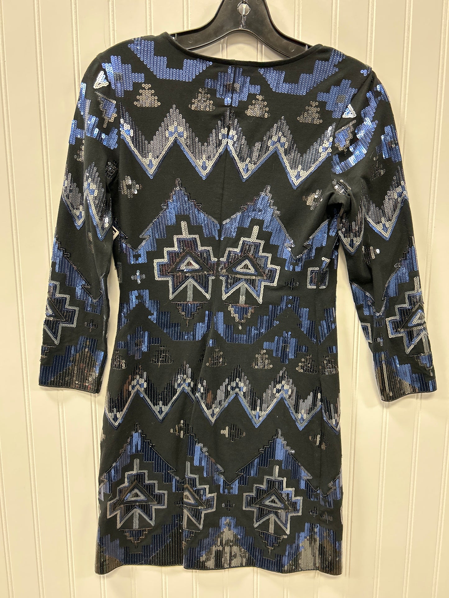 Dress Party Short By Express In Black & Blue, Size:Xs