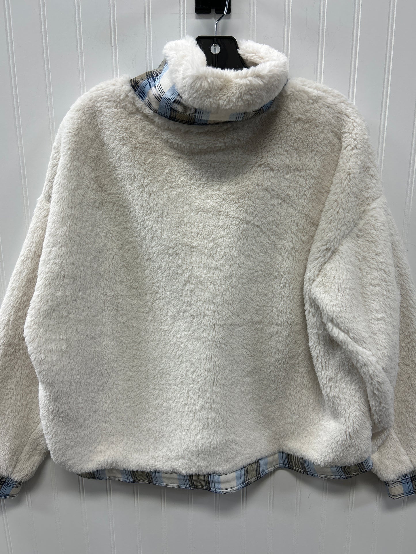 Jacket Fleece By Cato In Cream, Size:1X