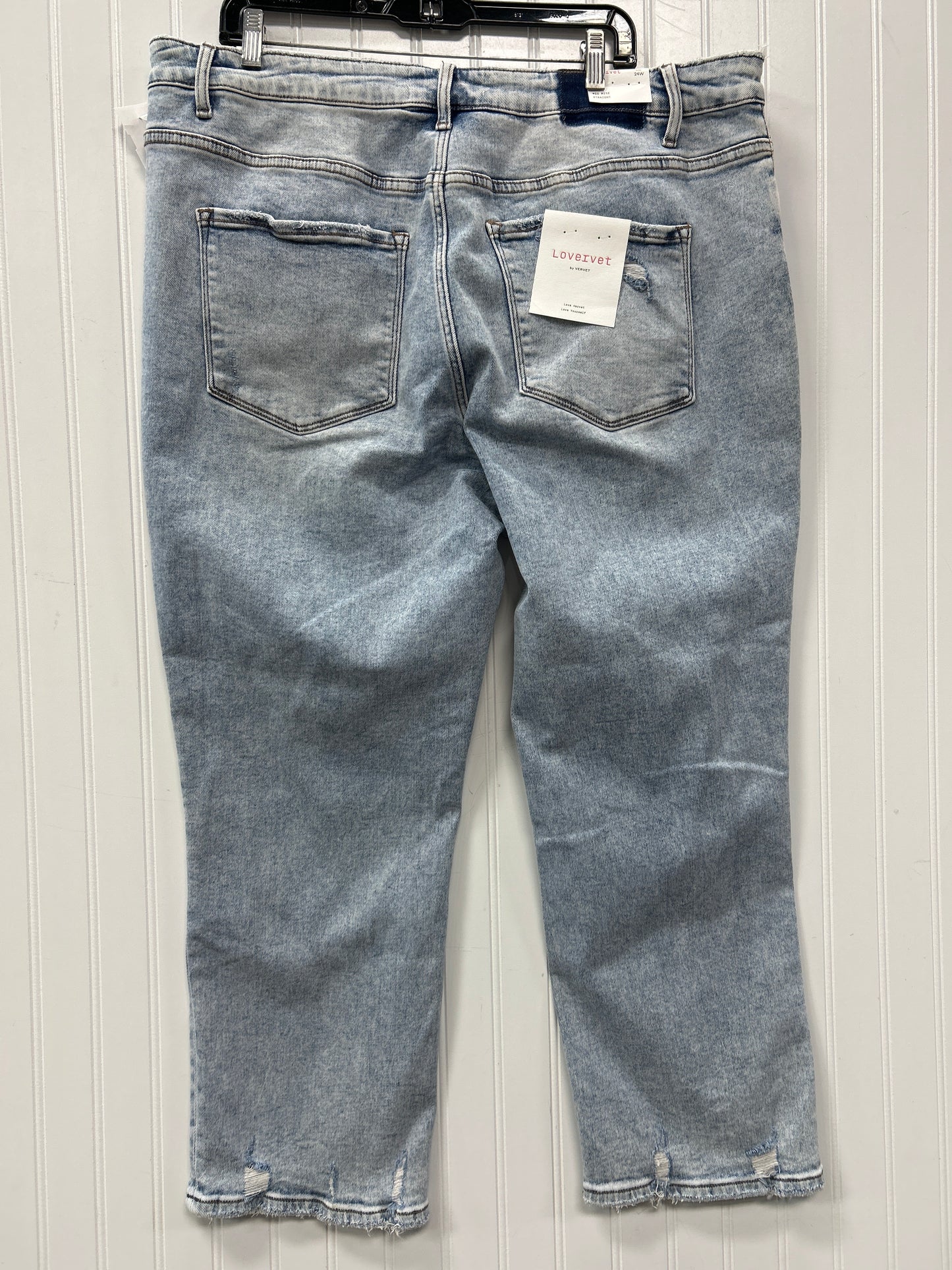 Jeans Straight By Vervet In Blue Denim, Size:24 NWT