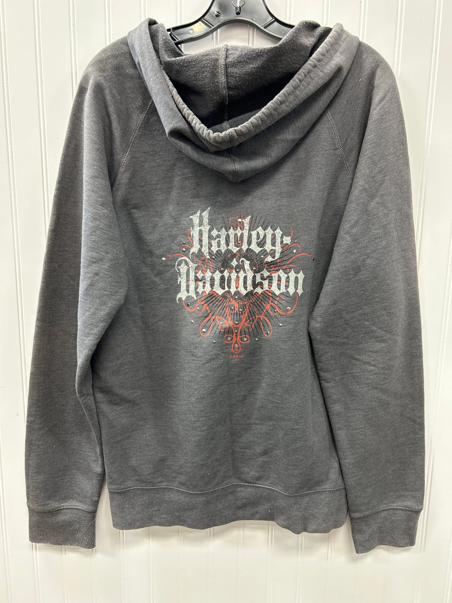 Sweatshirt Hoodie By Harley Davidson In Grey, Size:1X