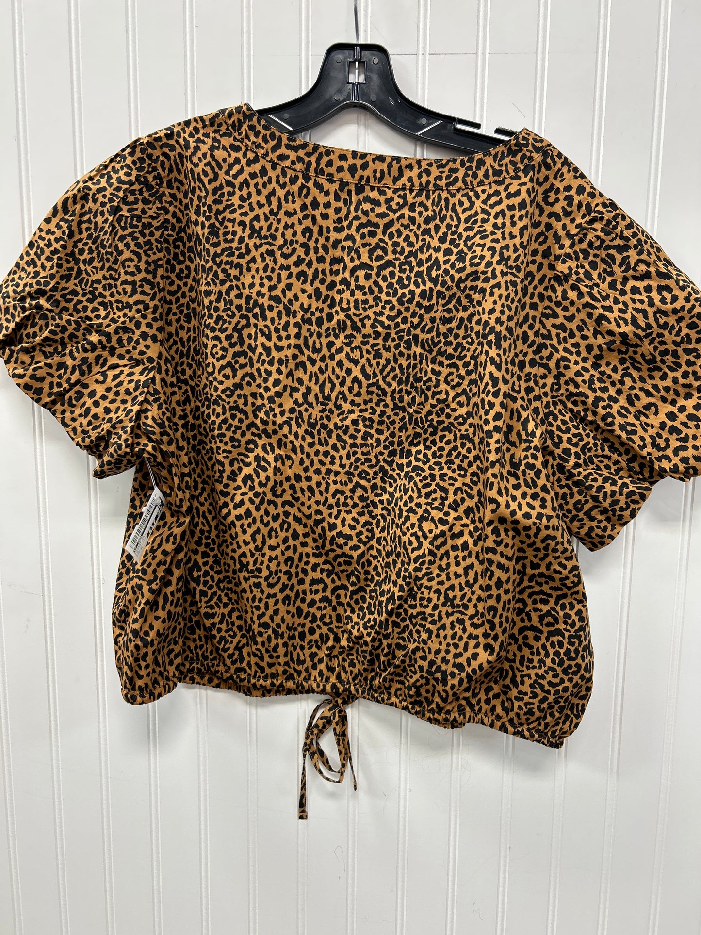 Blouse Ss By J. Crew In Animal Print, Size:Xl