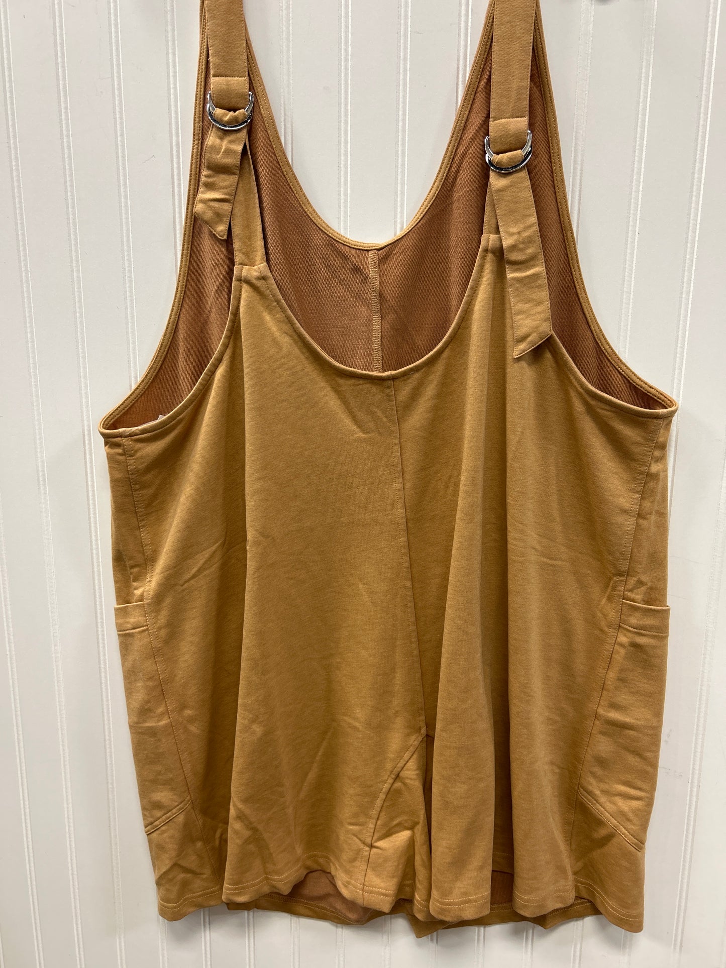 Romper By Oddi In Tan, Size:1X