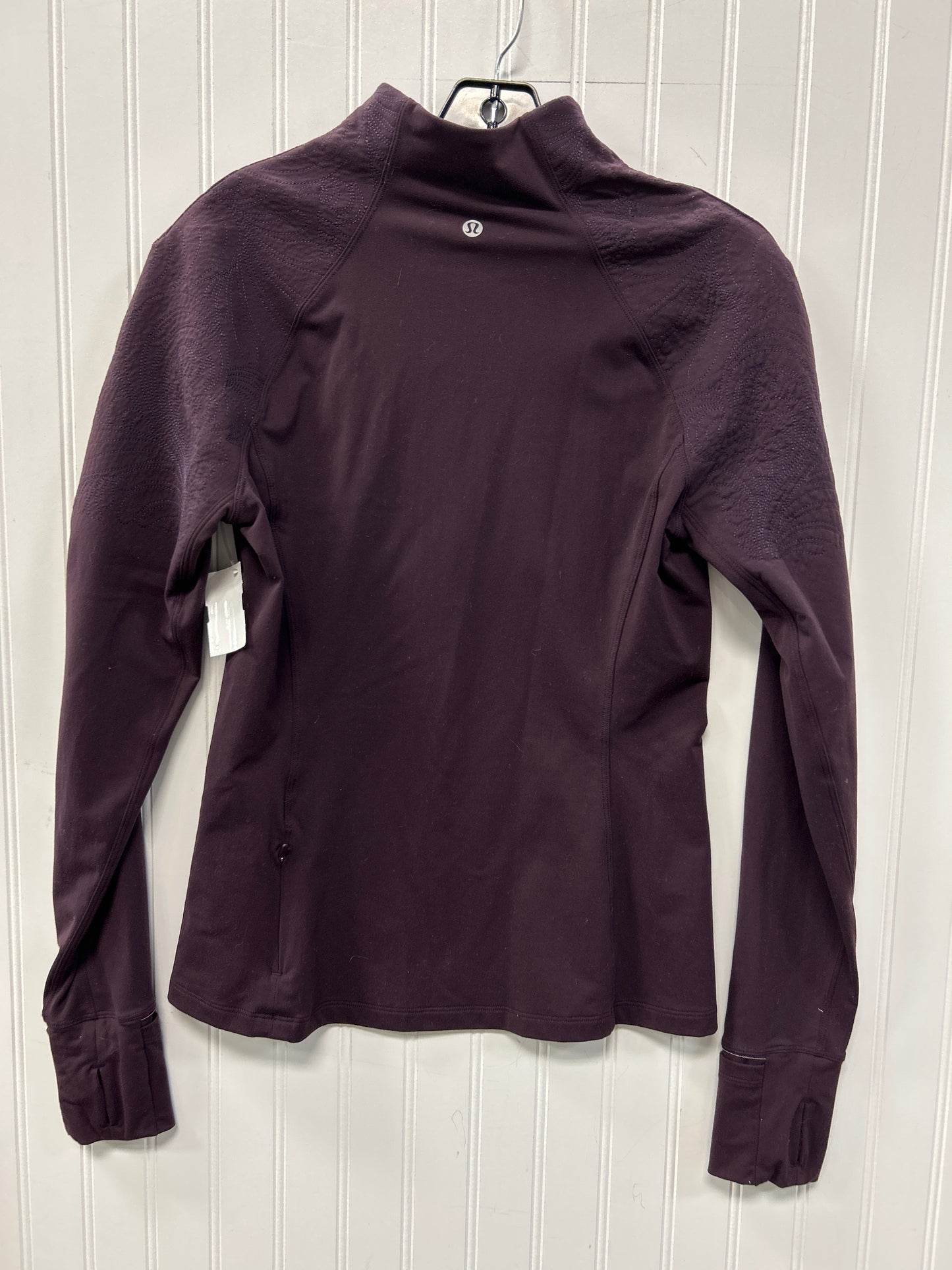 Athletic Jacket By Lululemon In Purple, Size:6