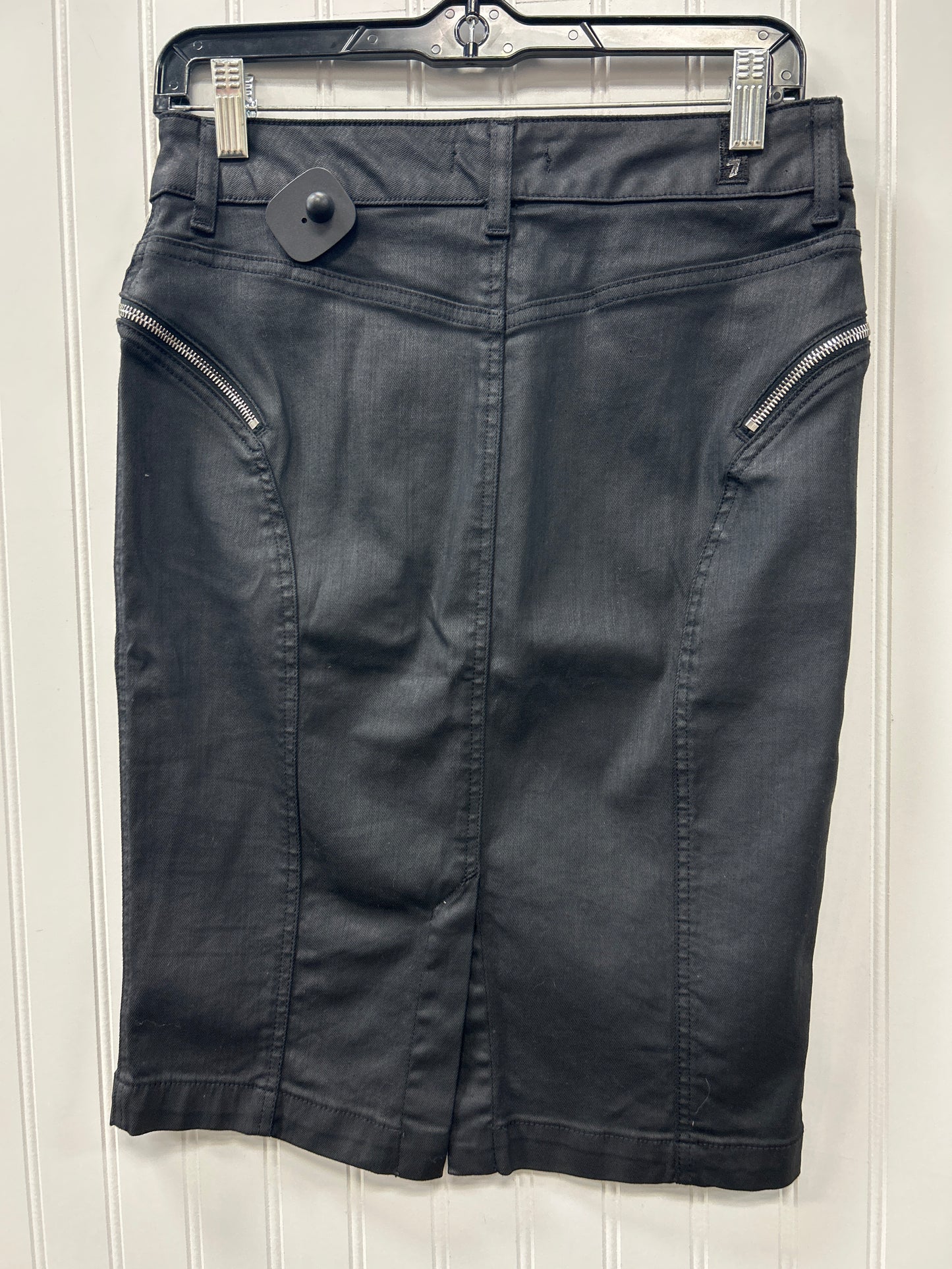 Skirt Midi By 7 For All Mankind In Black, Size:6