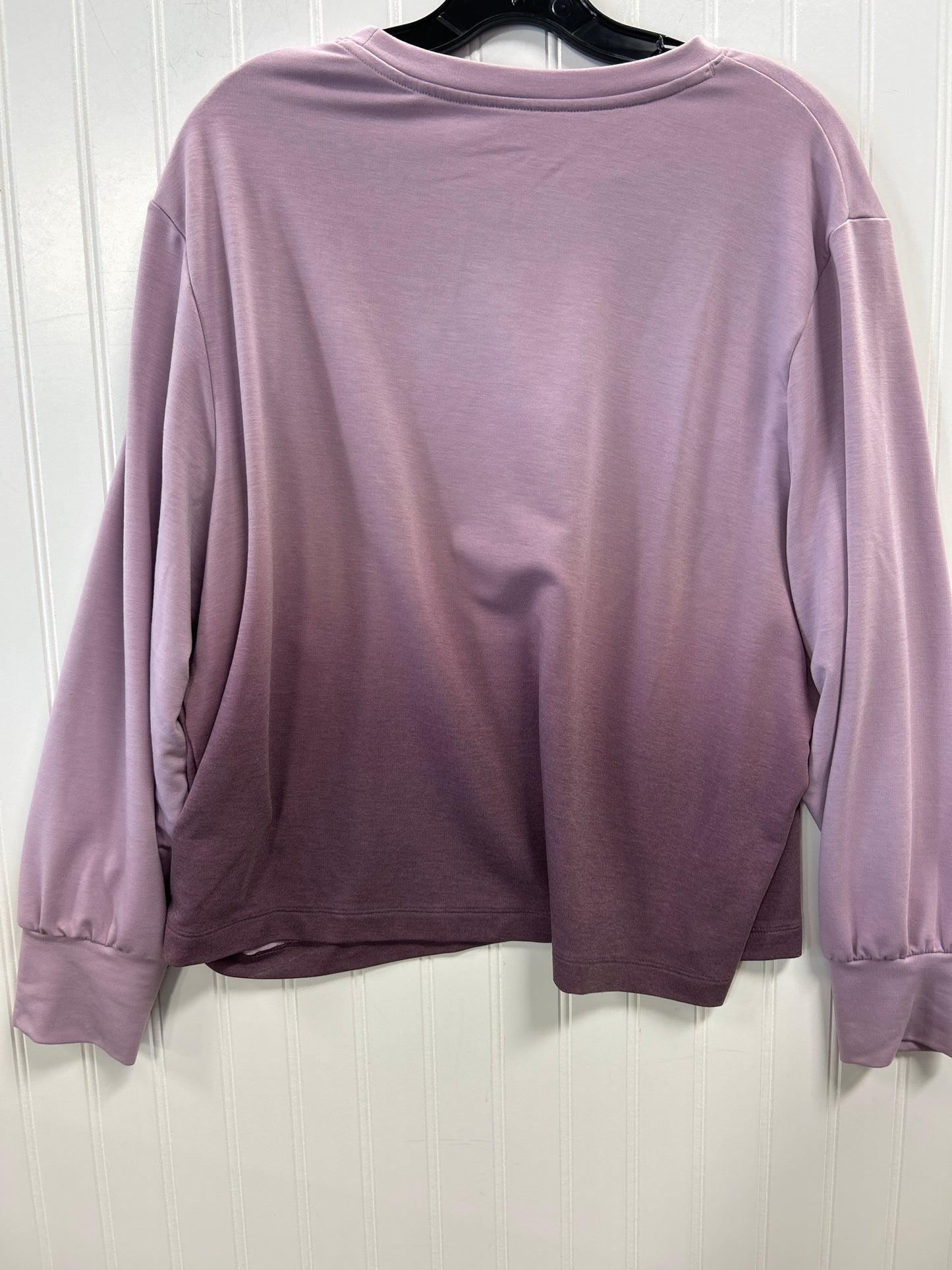 Athletic Top Ls Collar By Under Armour In Purple, Size:1X
