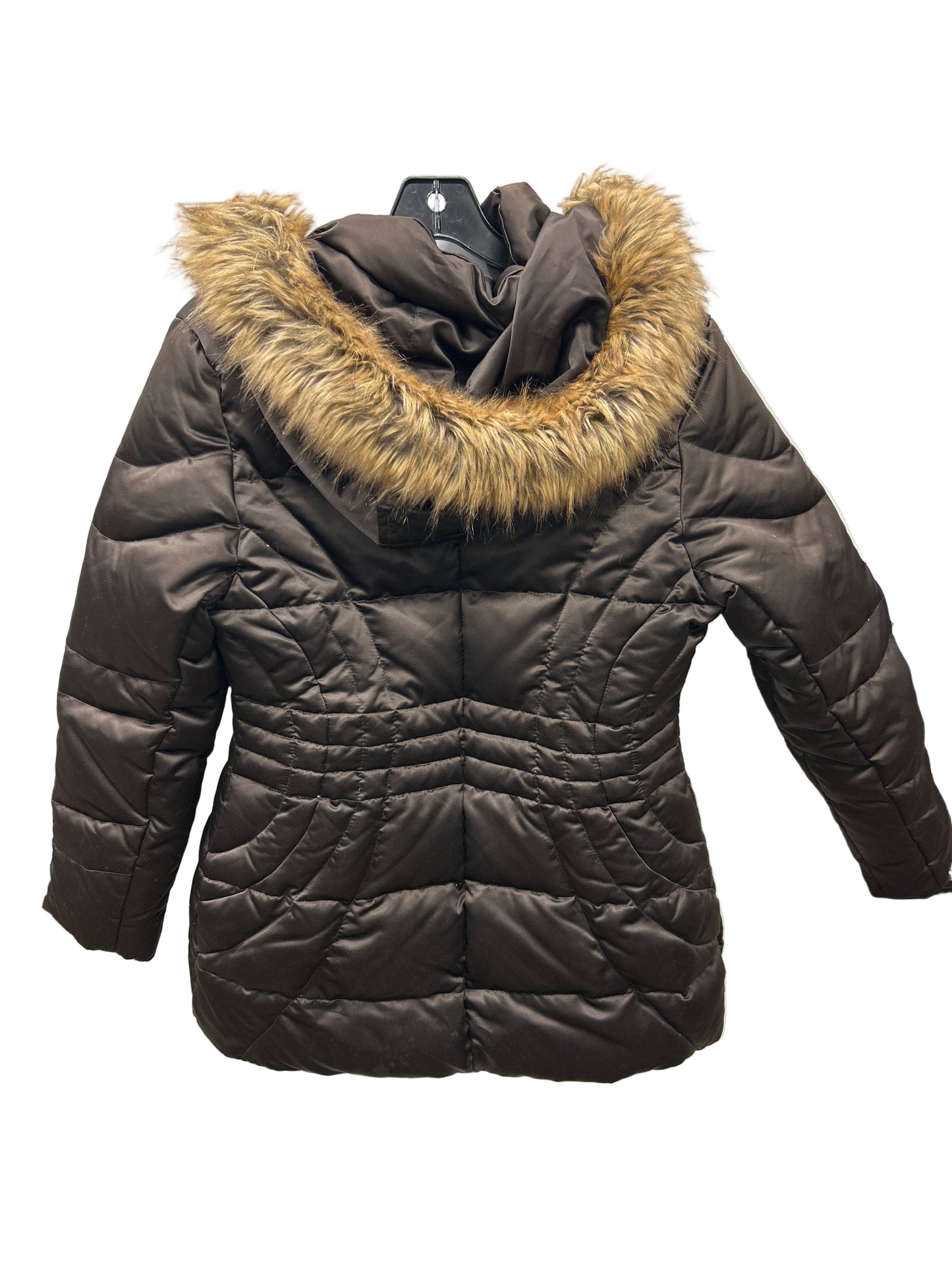 Coat Puffer & Quilted By St Johns Bay In Brown, Size:M