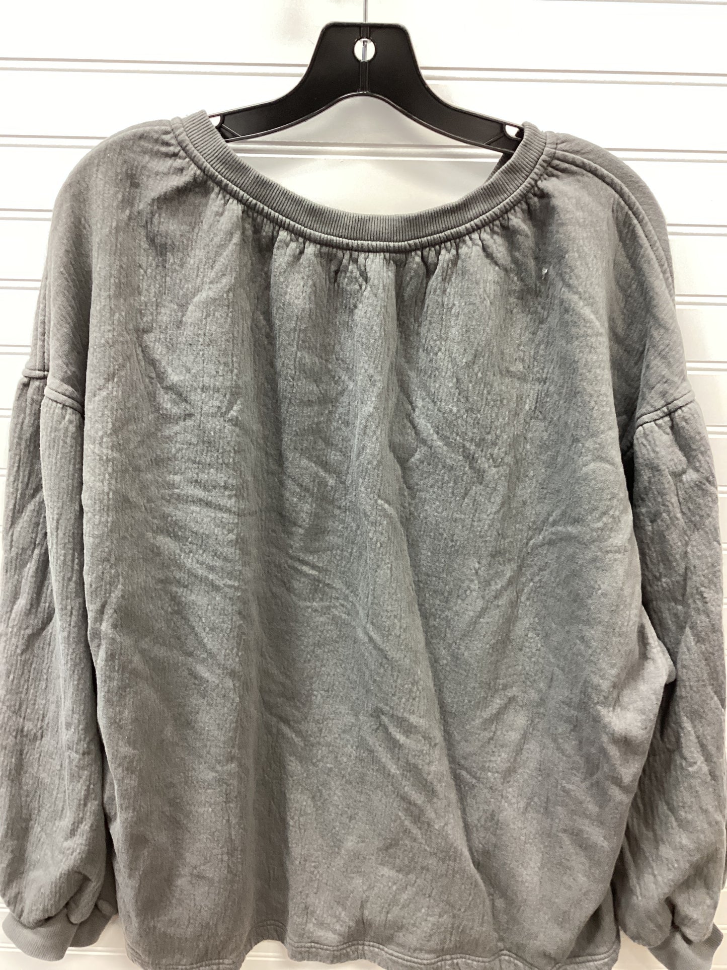 Blouse Ls By Aerie In Grey, Size:Xl