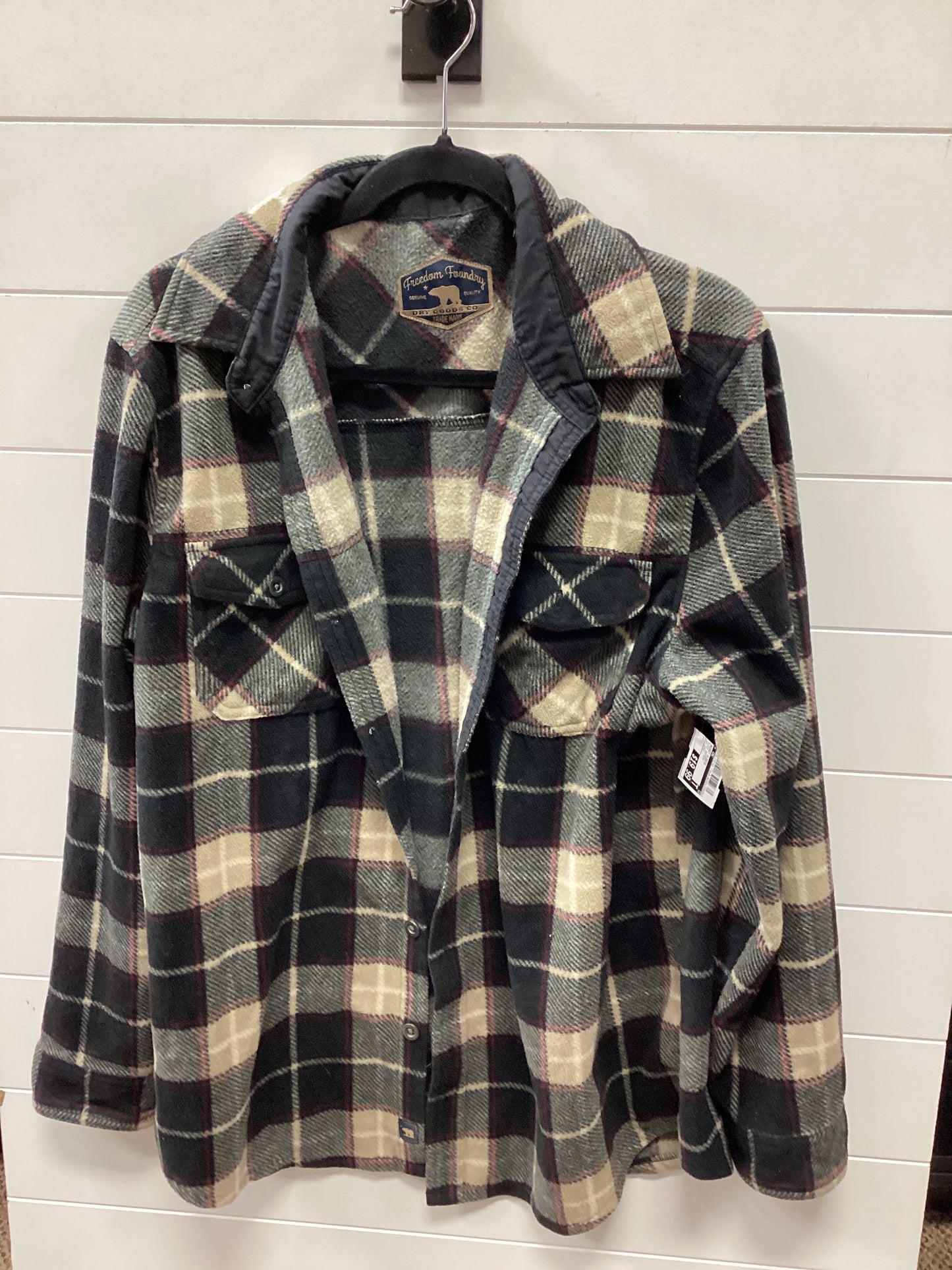 Jacket Fleece By Cmc In Plaid Pattern, Size:L