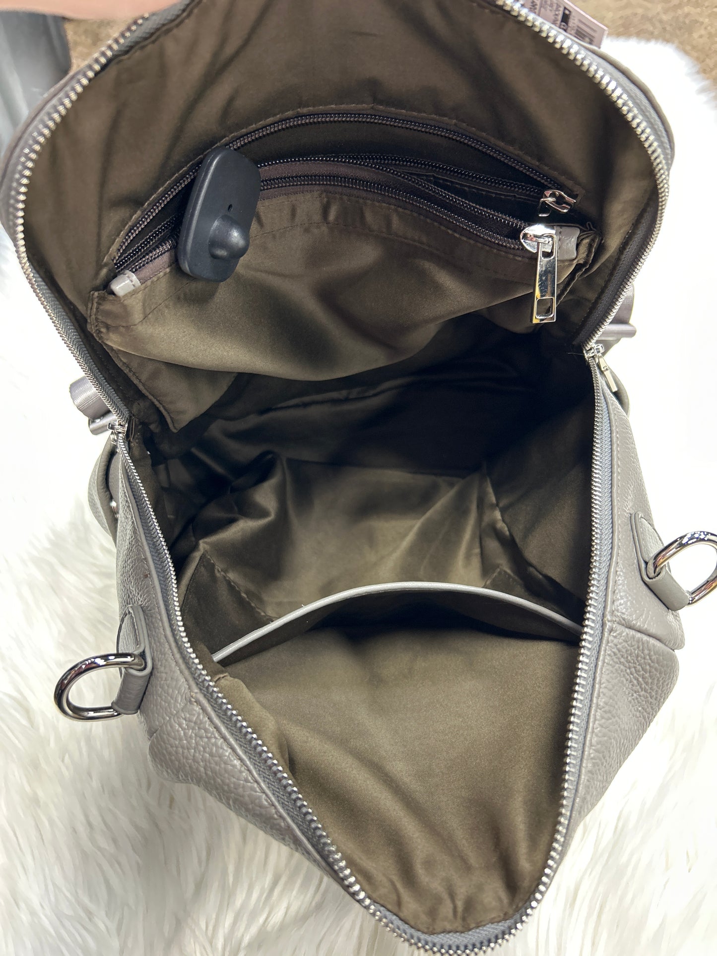 Backpack By Clothes Mentor In Grey, Size:Large