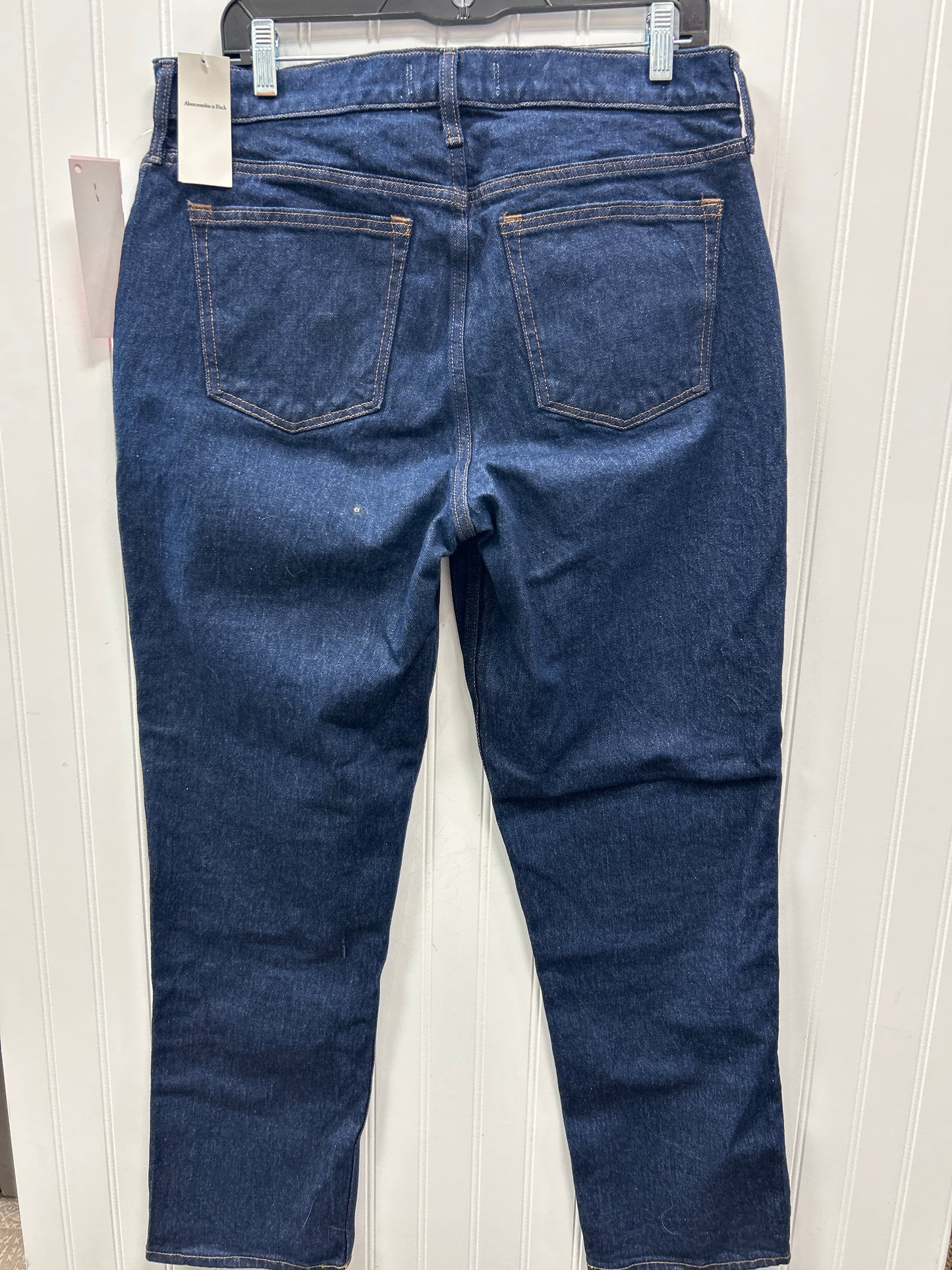 Jeans Straight By Abercrombie And Fitch In Blue Denim, Size:10