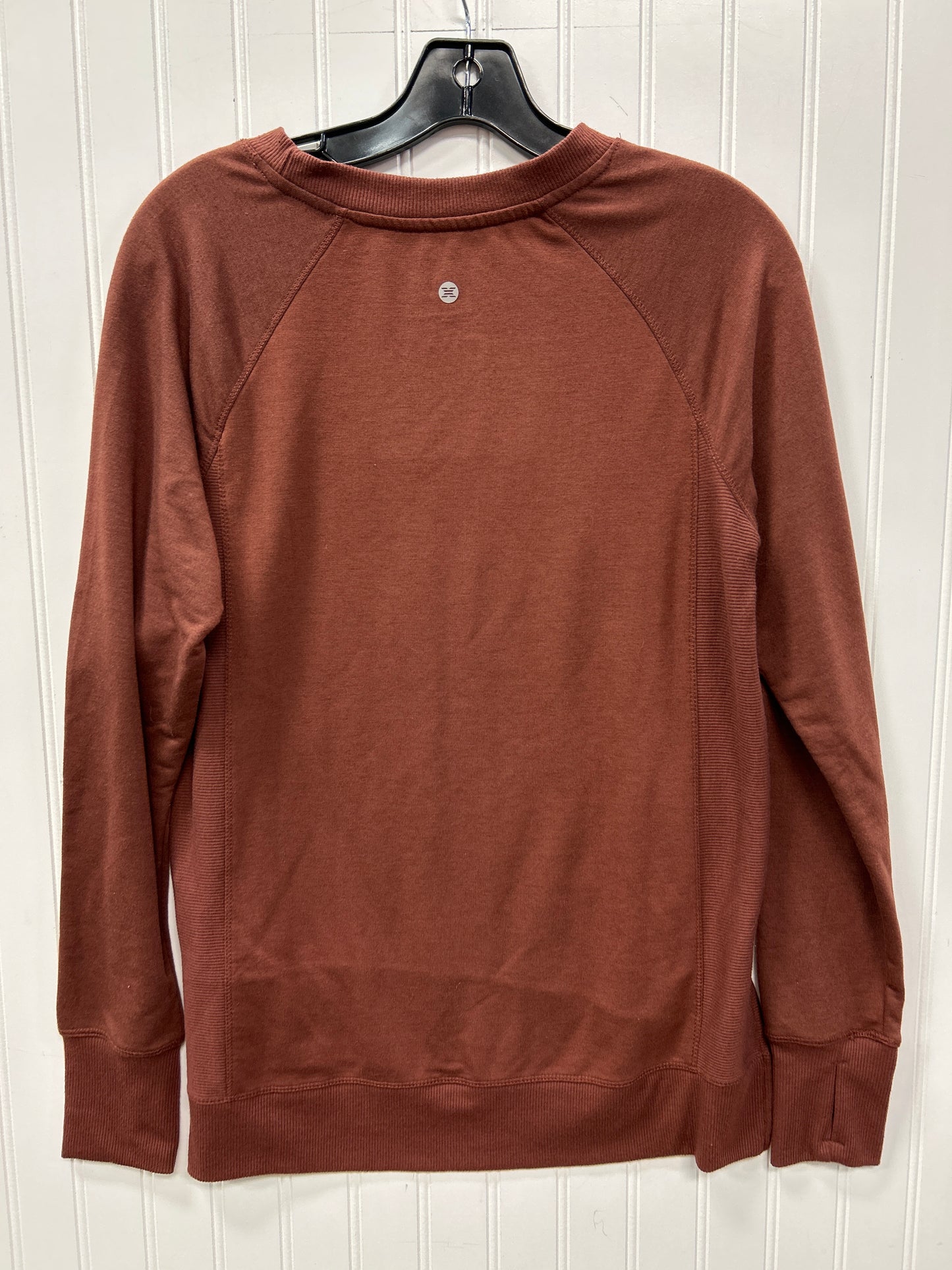 Athletic Top Ls Crewneck By Rbx In Brown, Size:S