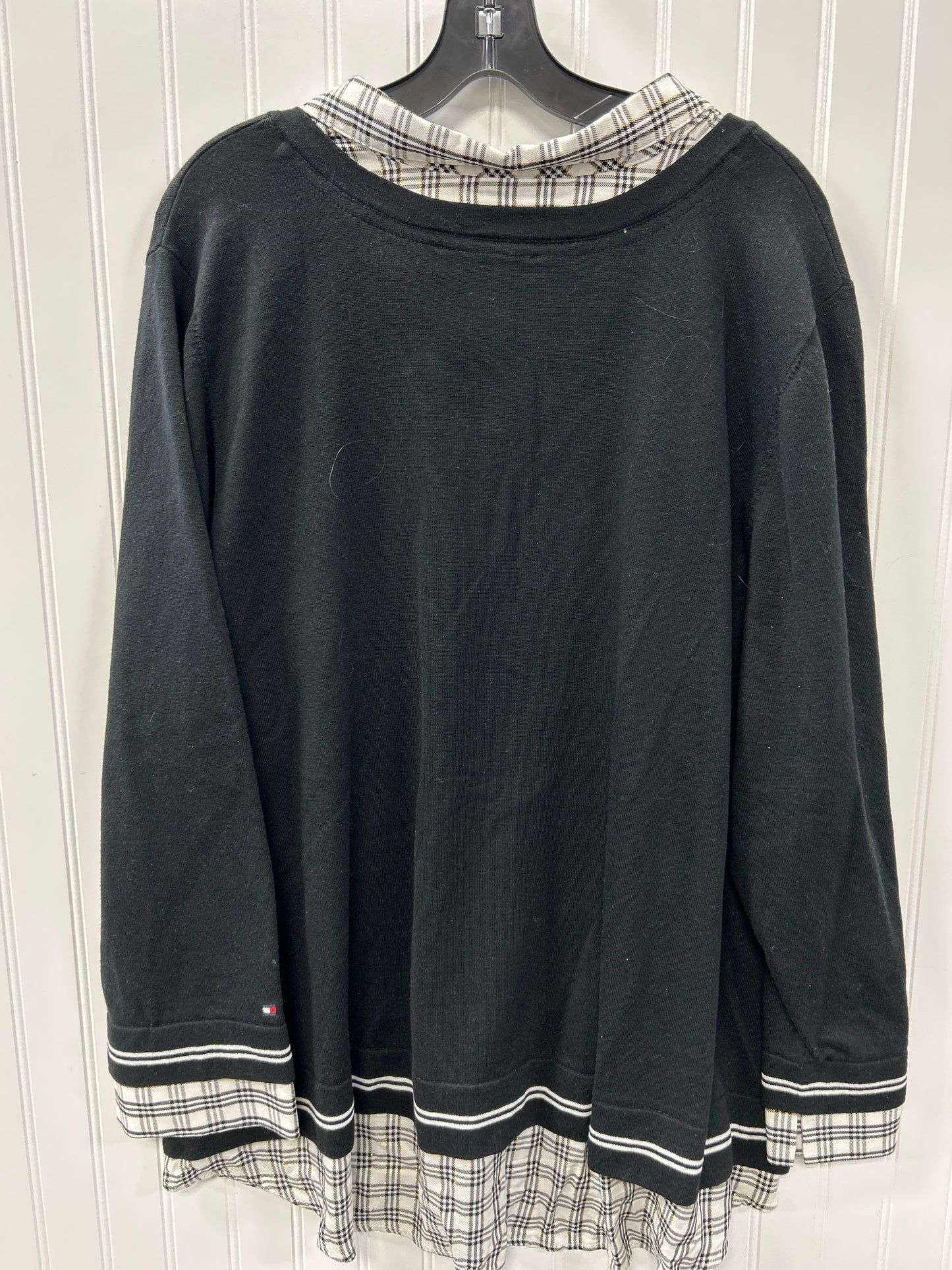 Top Ls By Tommy Hilfiger In Black, Size:2X