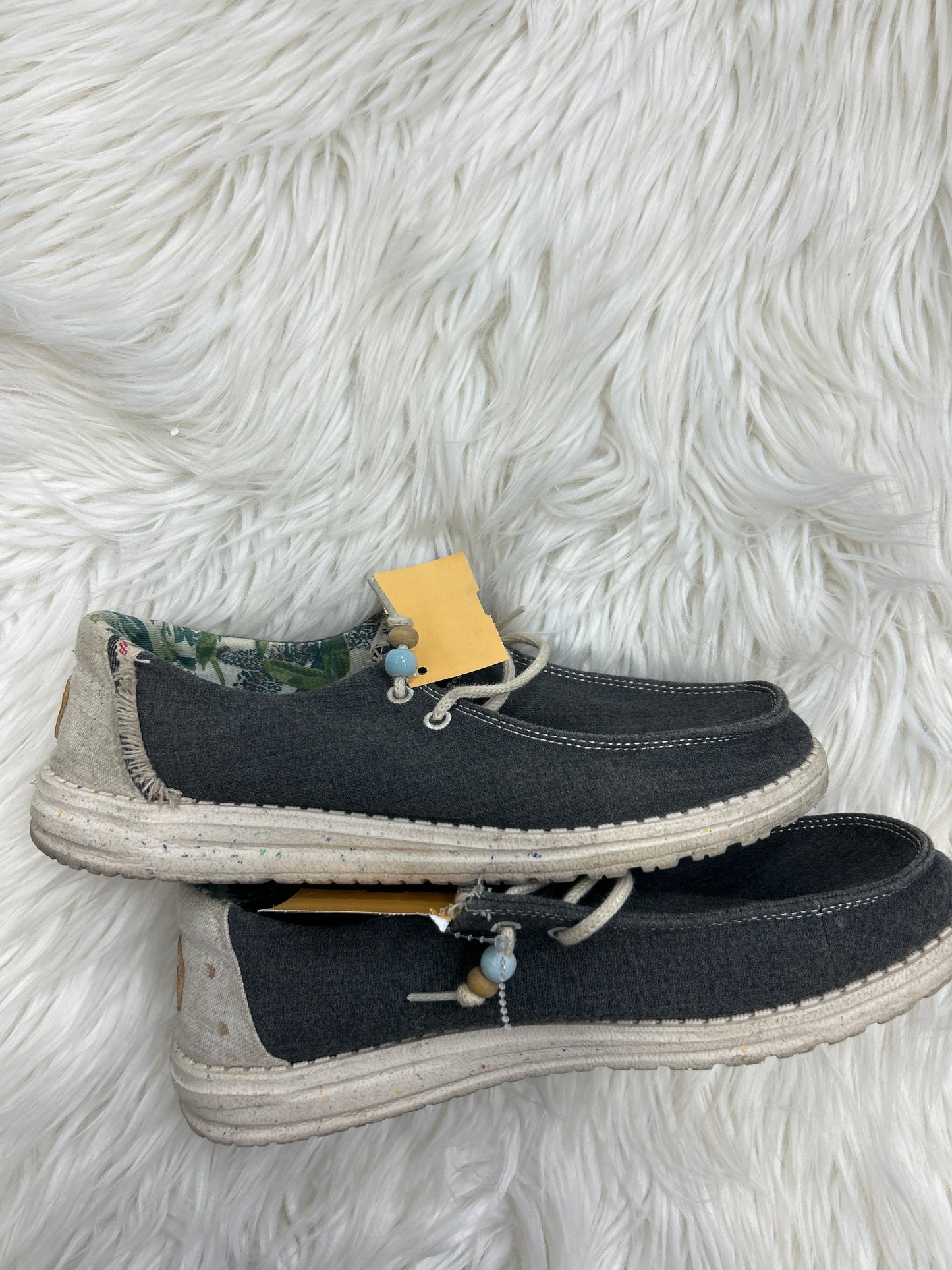 Shoes Flats By Hey Dude In Grey, Size:8