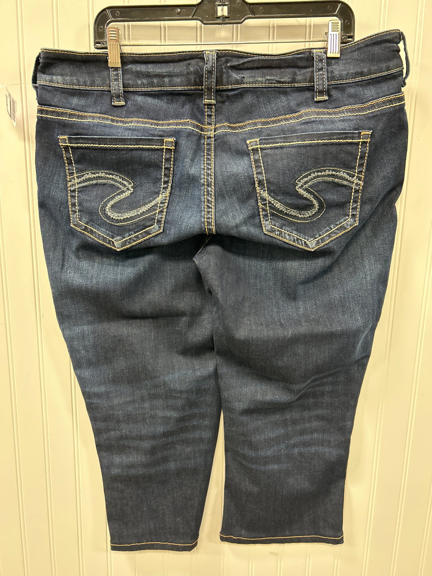Capris By Silver In Blue Denim, Size:18