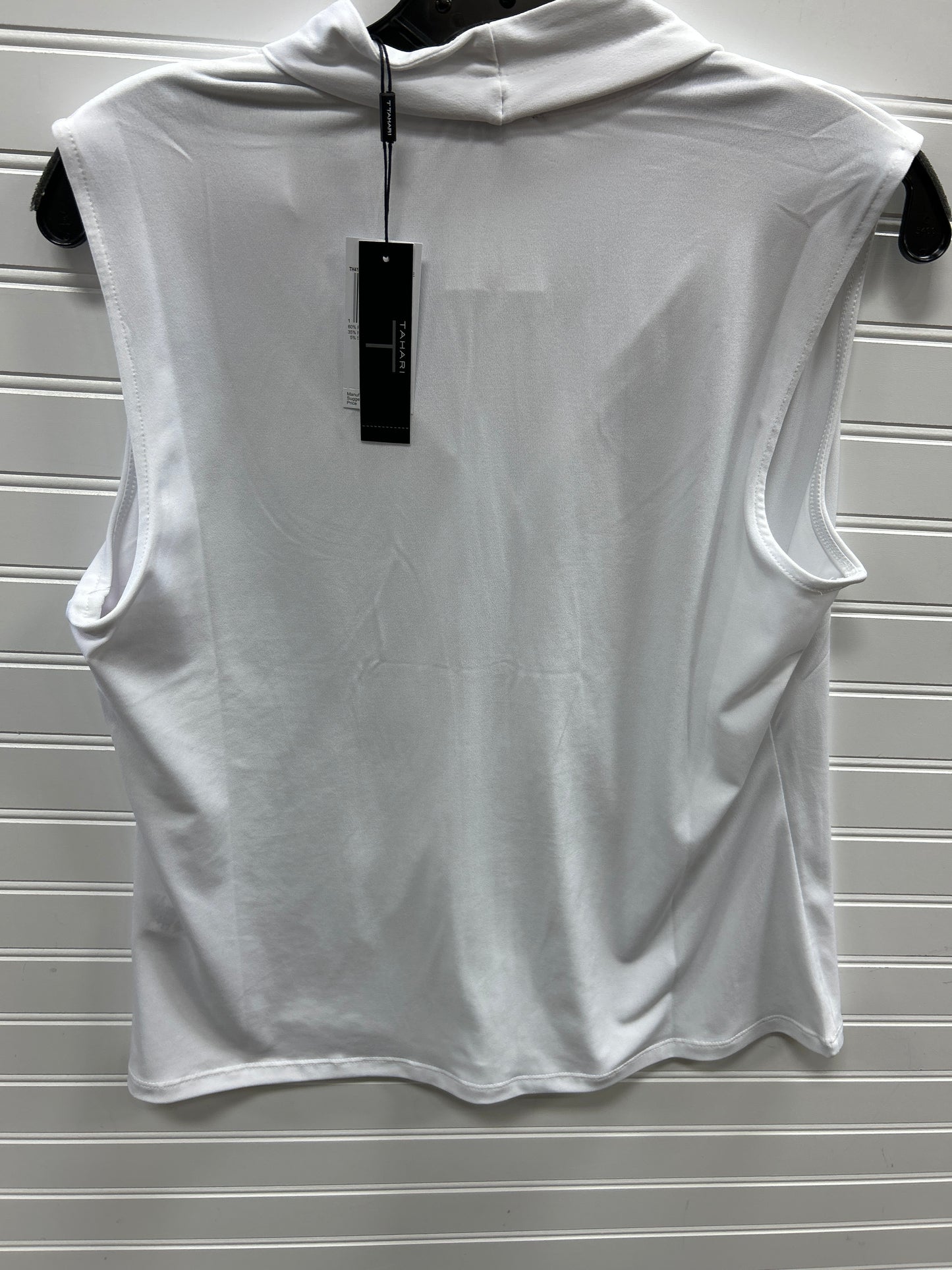Top Sleeveless By Tahari In White, Size:L