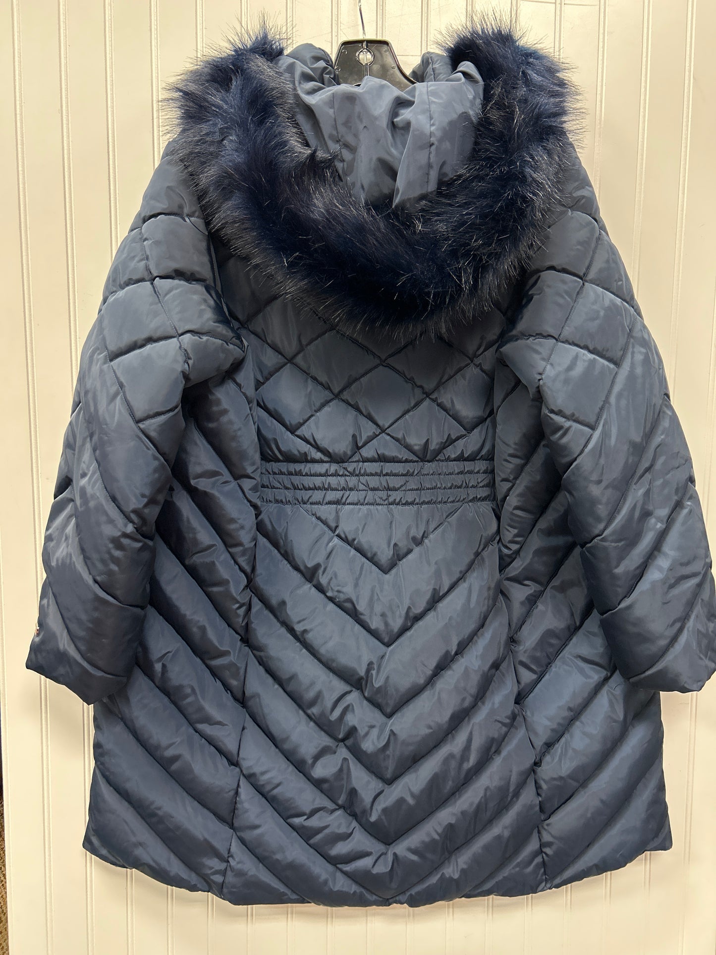 Coat Puffer & Quilted By Tommy Hilfiger In Navy, Size:2X