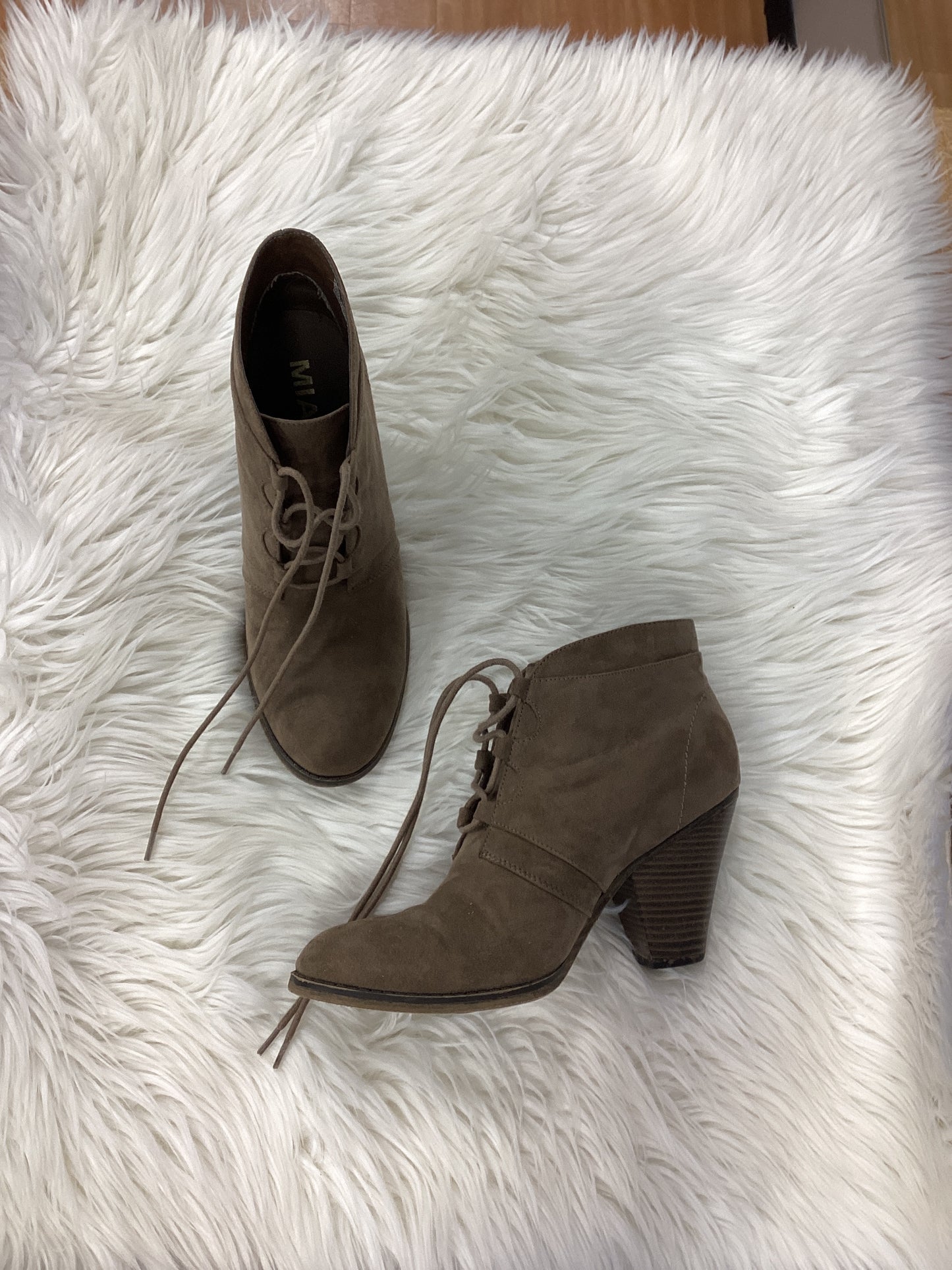 Boots Ankle Flats By Mia In Brown, Size:9