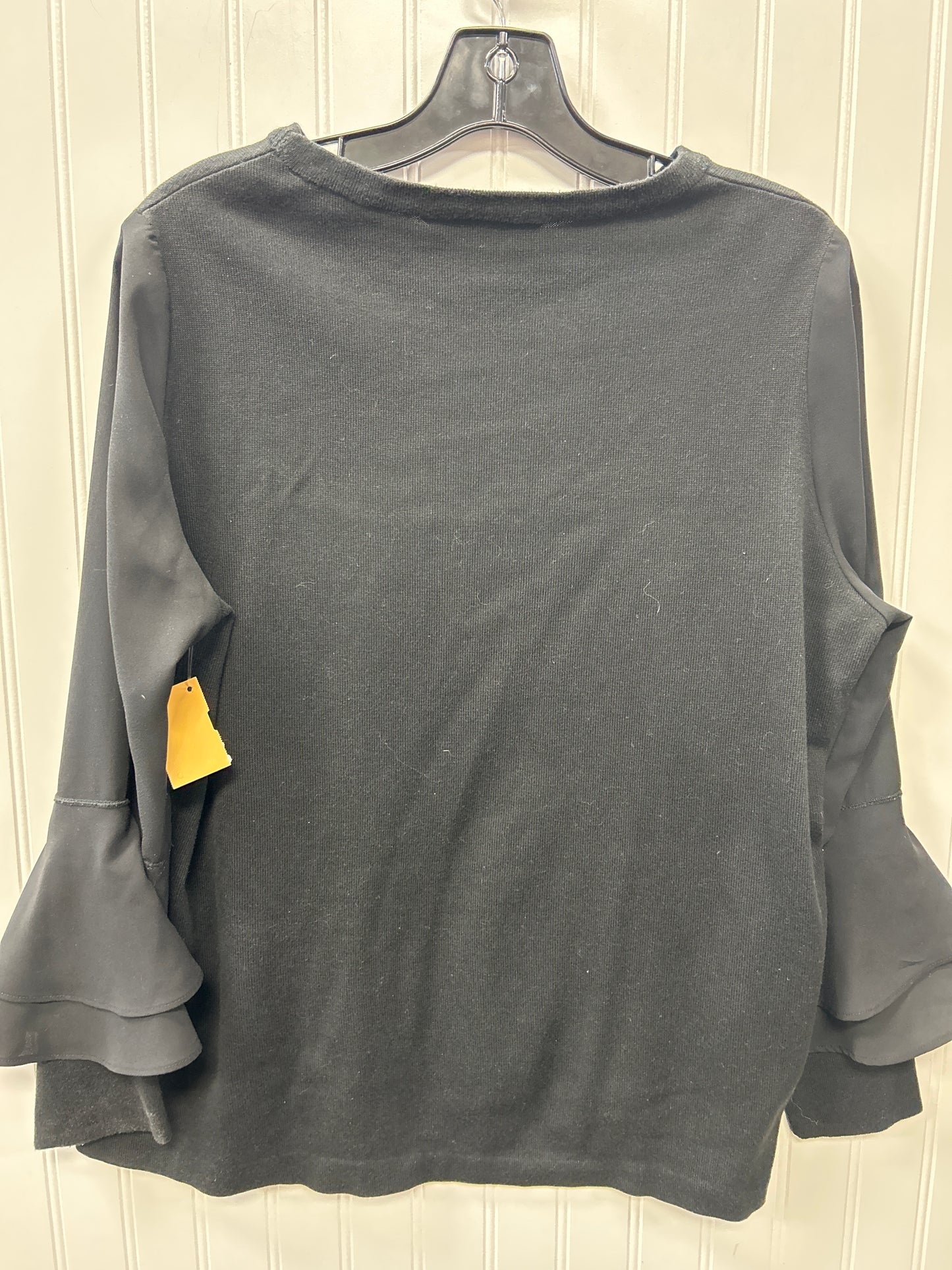Blouse Ls By Ming Wang In Black, Size:M