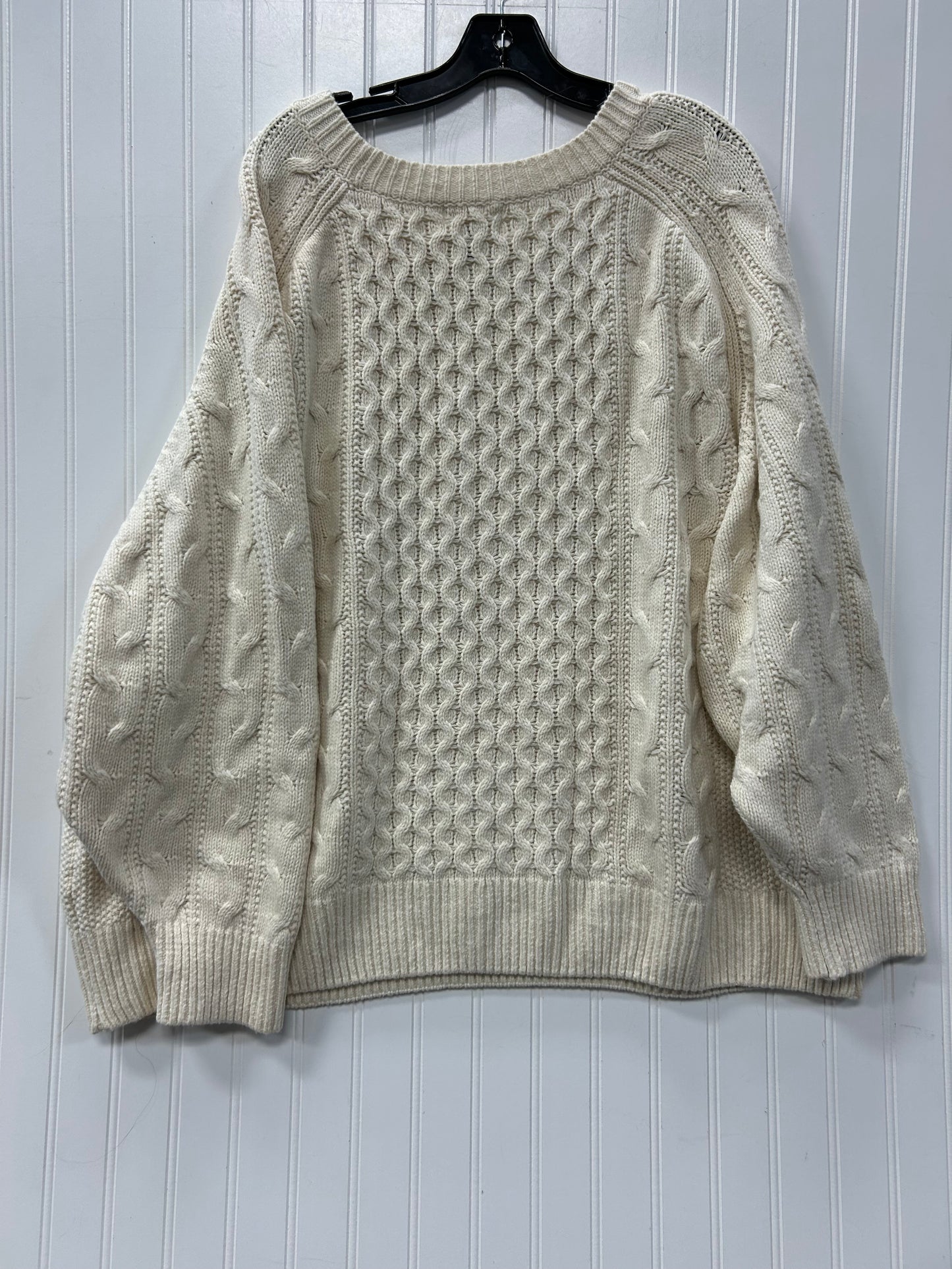 Sweater By Universal Thread In Cream, Size:3X