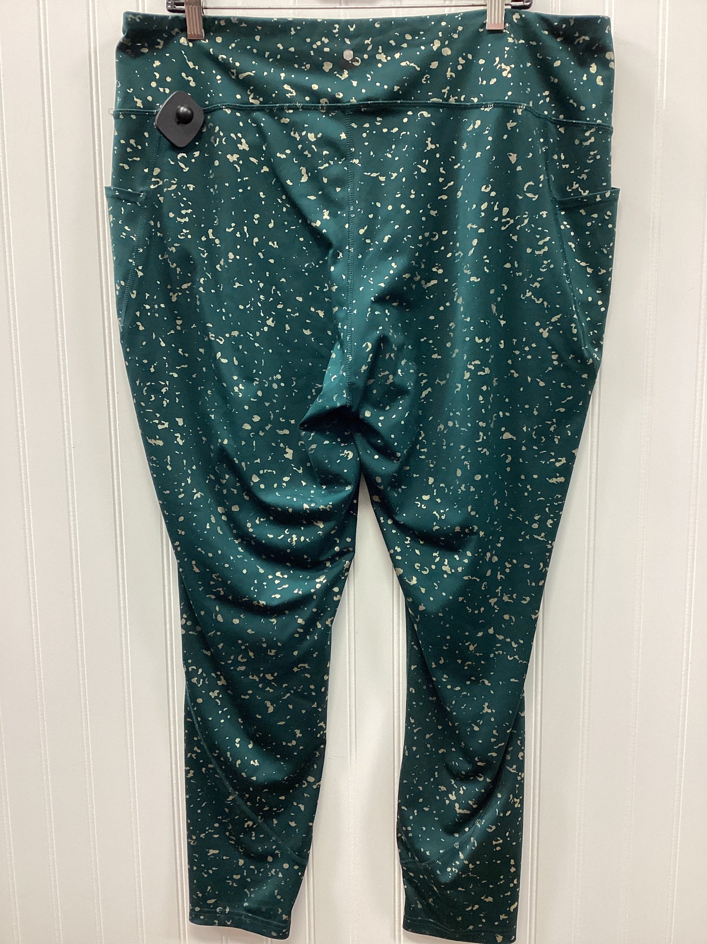 Athletic Leggings By Tek Gear In Green, Size:2X