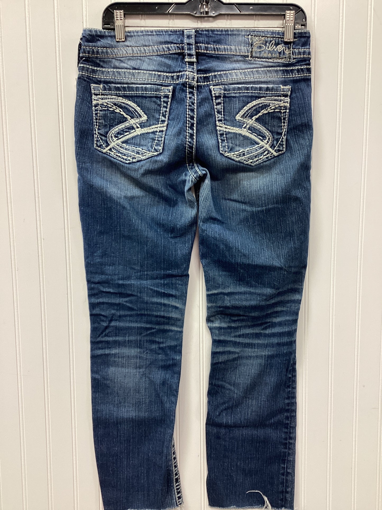 Jeans Skinny By Silver In Blue Denim, Size:6