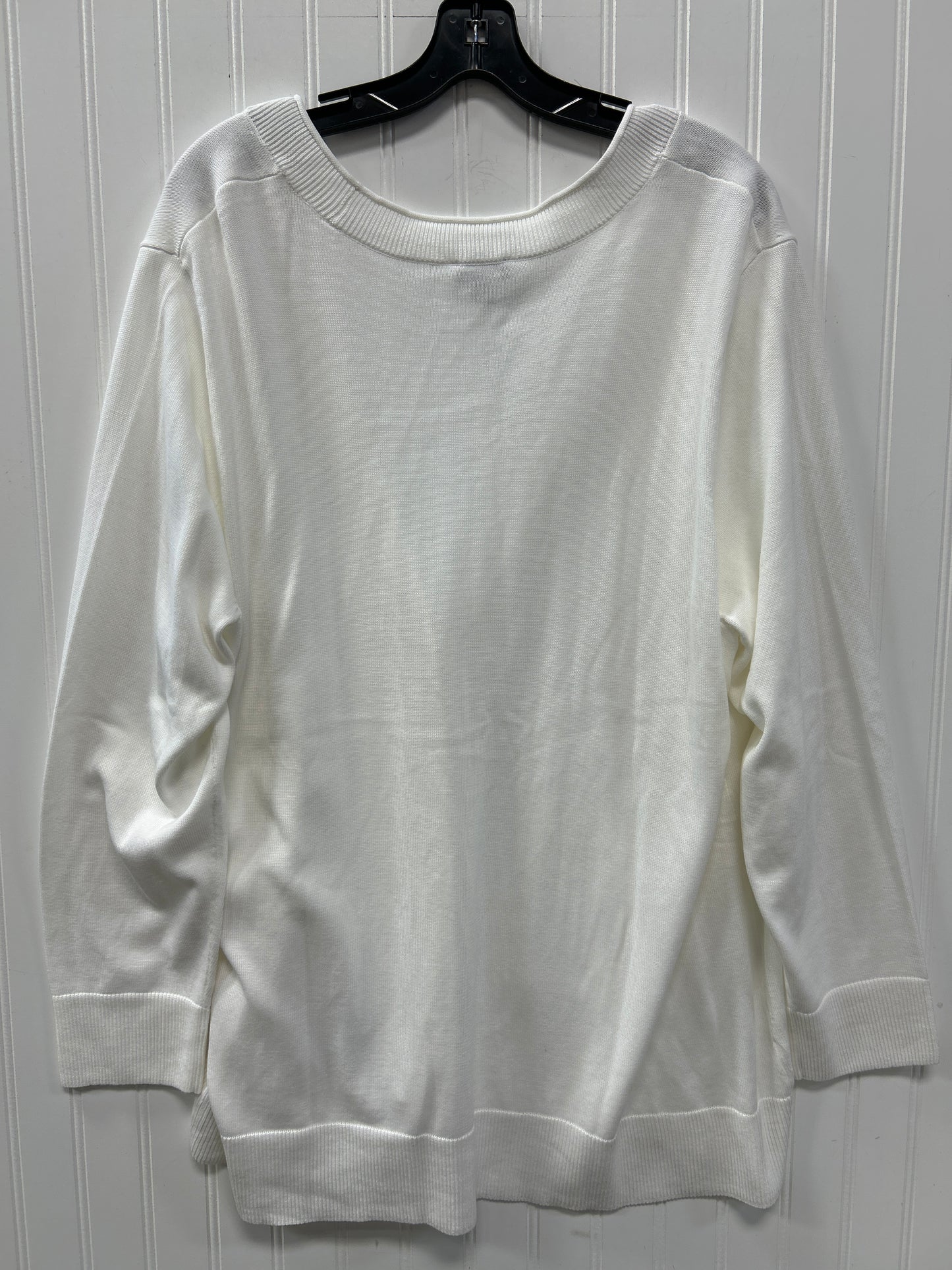 Cardigan By Talbots In White, Size:2X