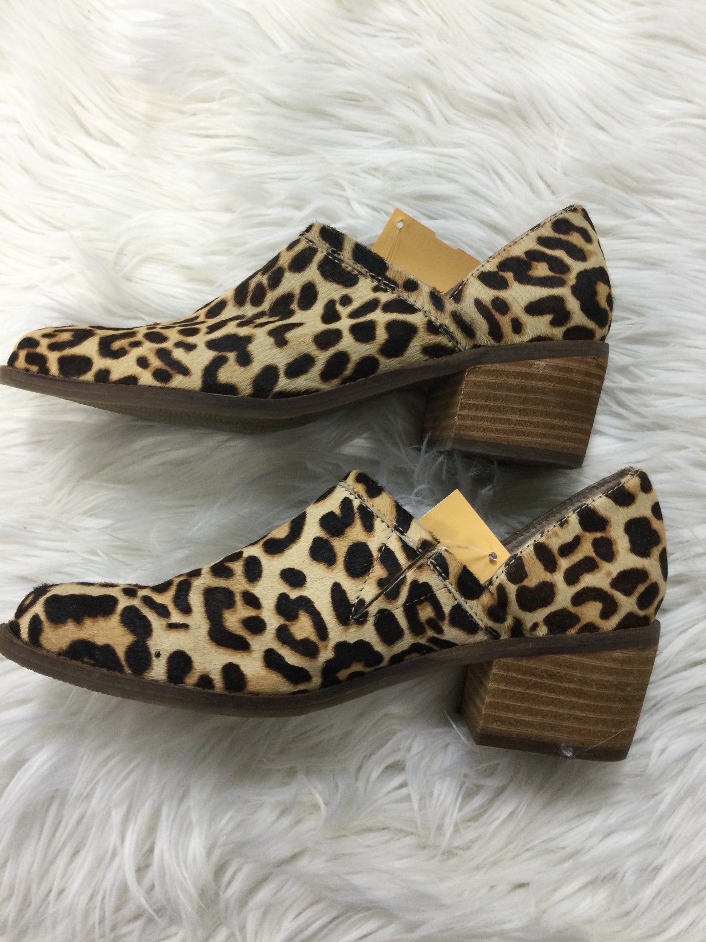 Shoes Heels Block By Crown Vintage In Animal Print, Size:7