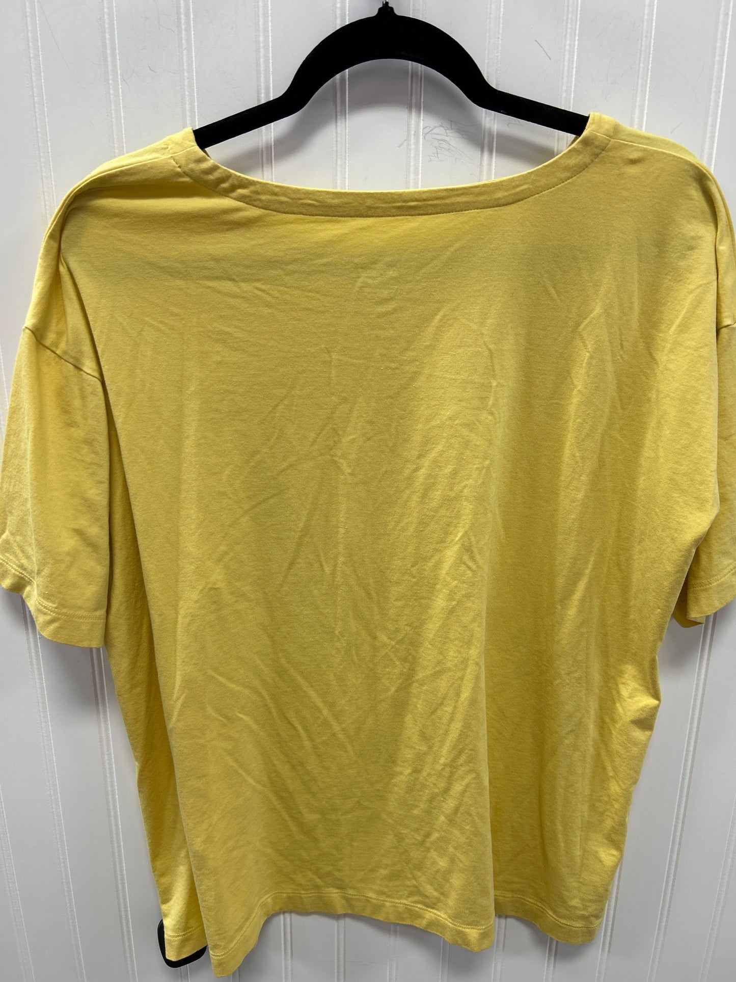 Top Ss Basic By J. Jill In Yellow, Size:L