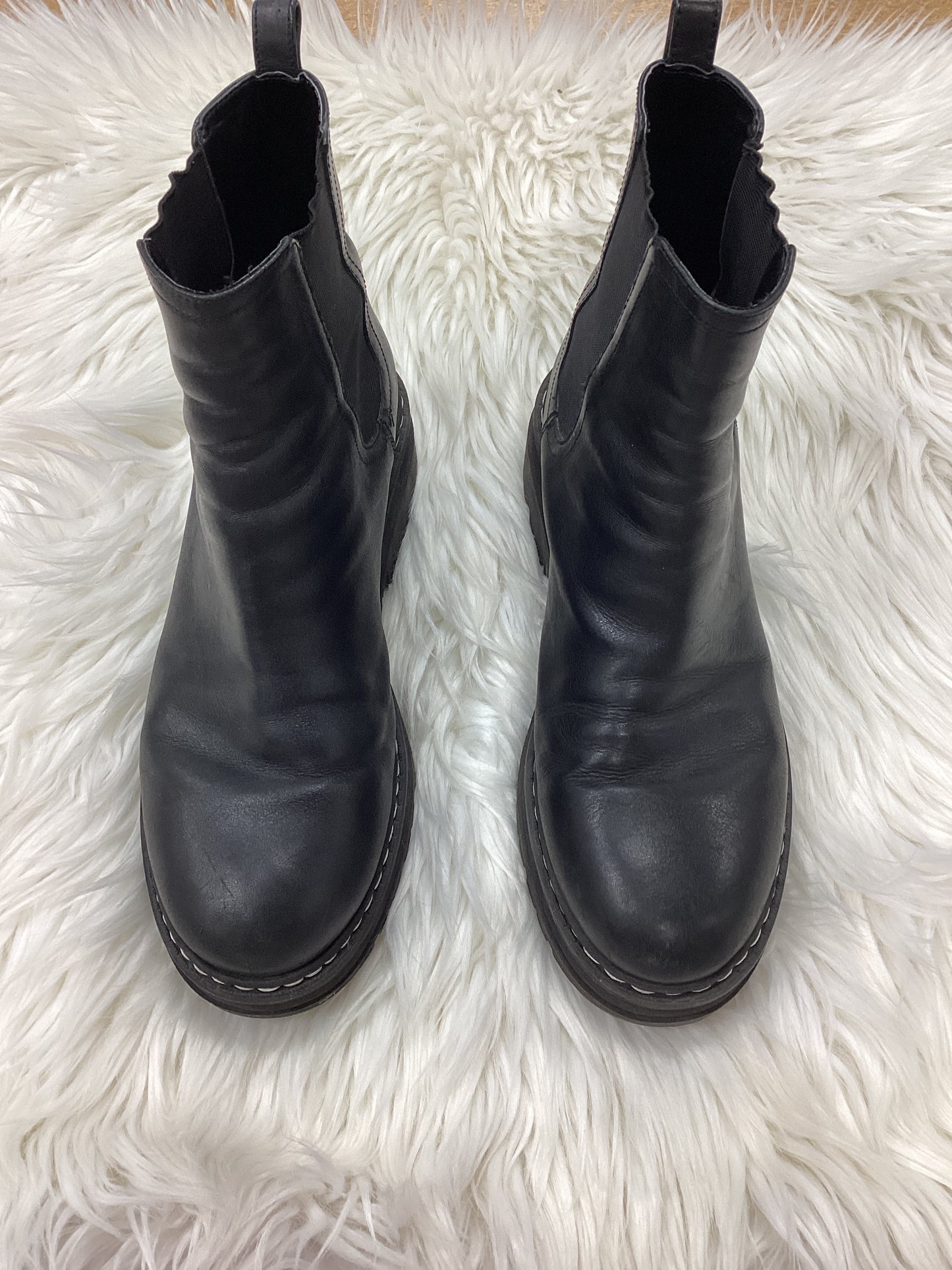 Boots Ankle Flats By Marc Fisher In Black, Size:8.5