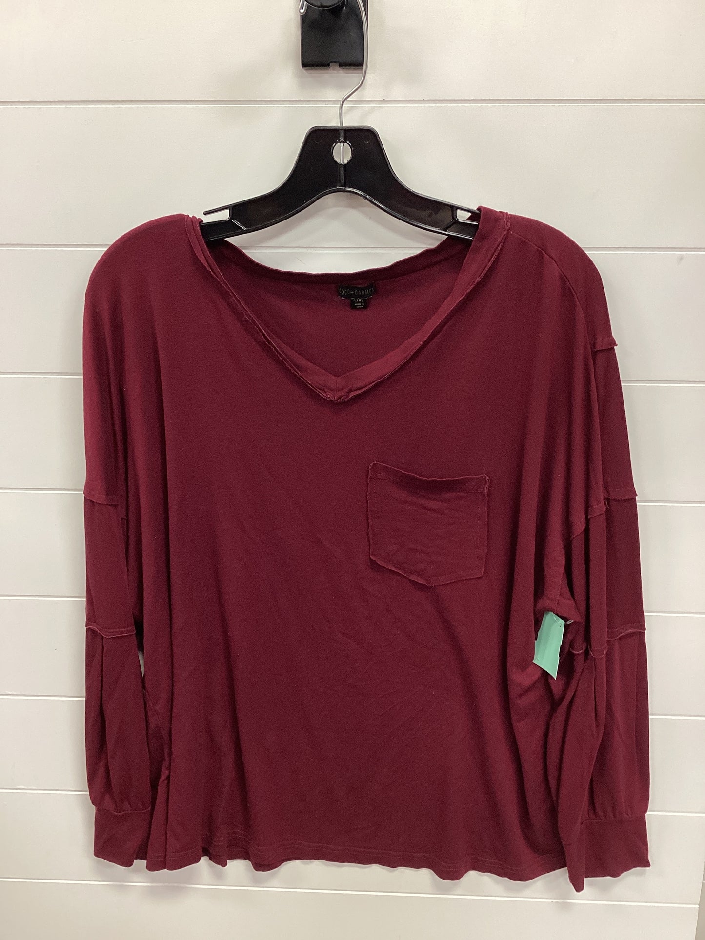 Top Ls By Coco And Carmen In Red, Size:L